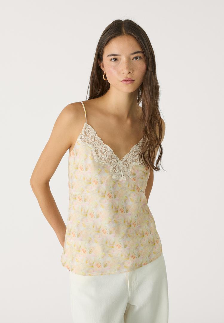 top satine dentelle