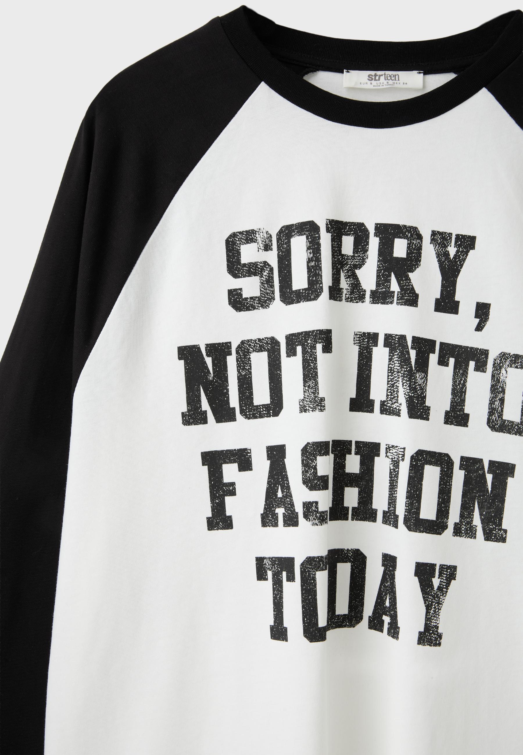 Long sleeve positional raglan T-shirt — Black