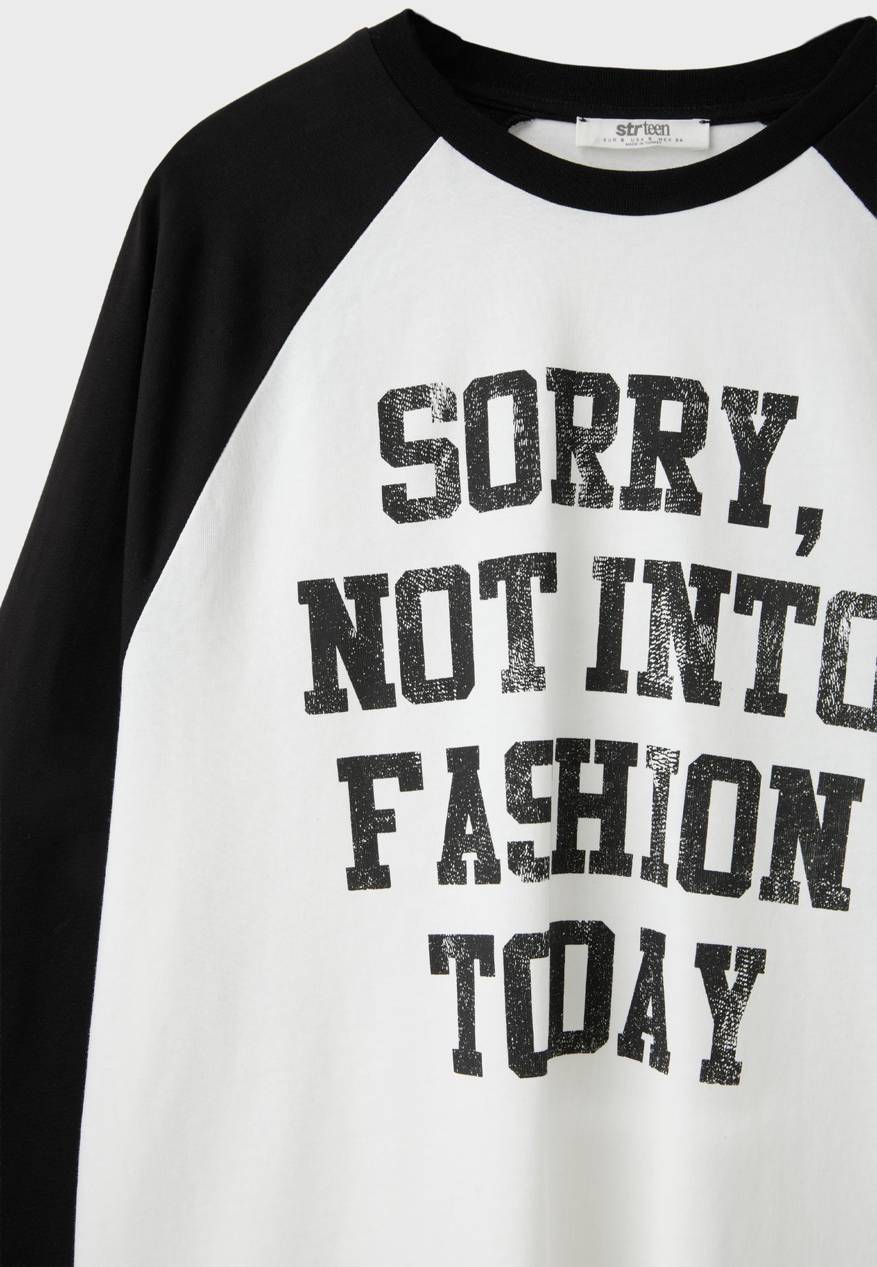 Positional long sleeve raglan T-shirt — Black