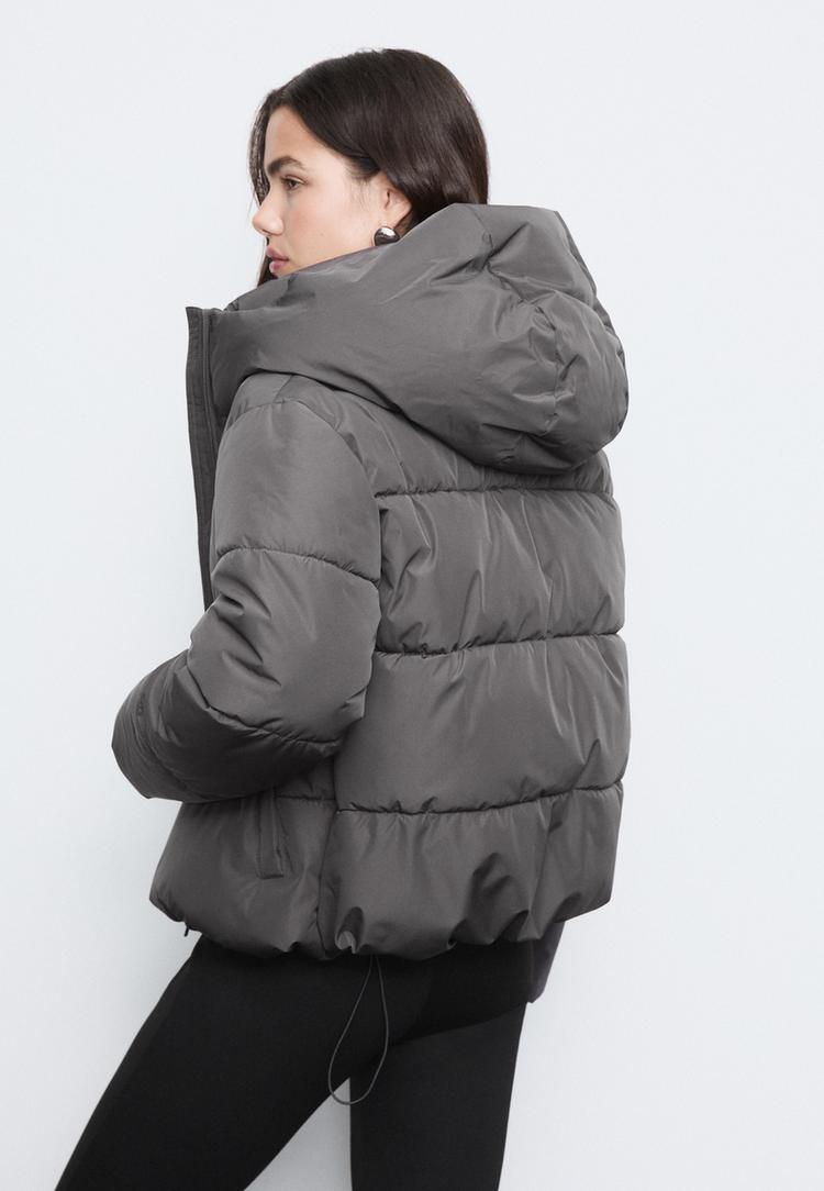 veste matelassee basique a capuche