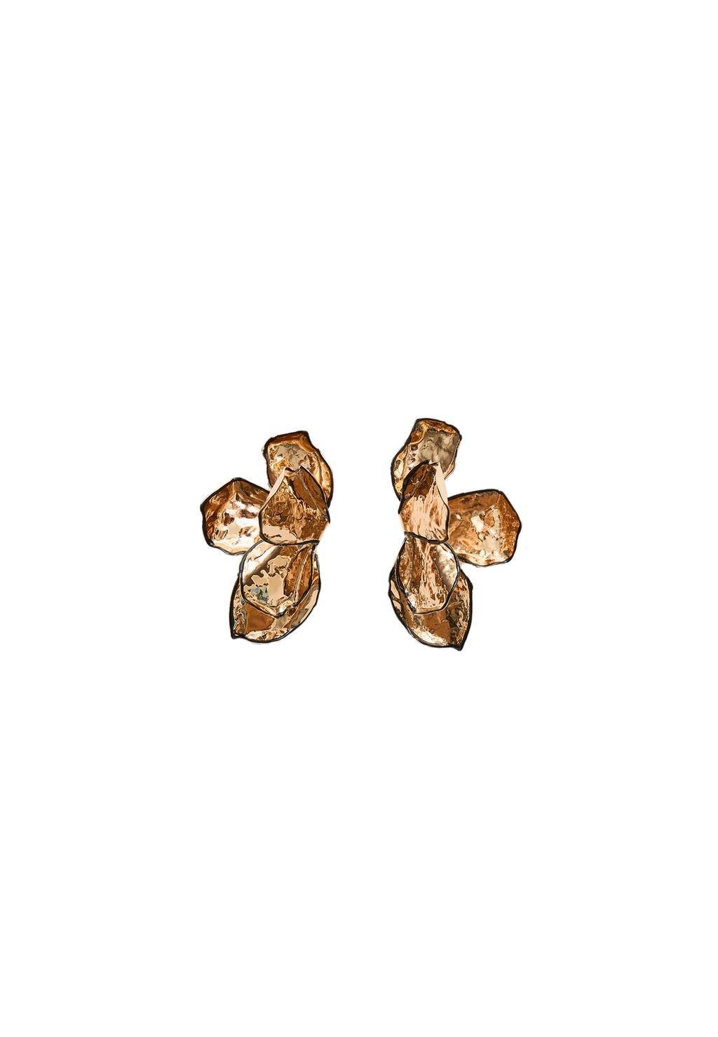 Petal earrings with textured detail