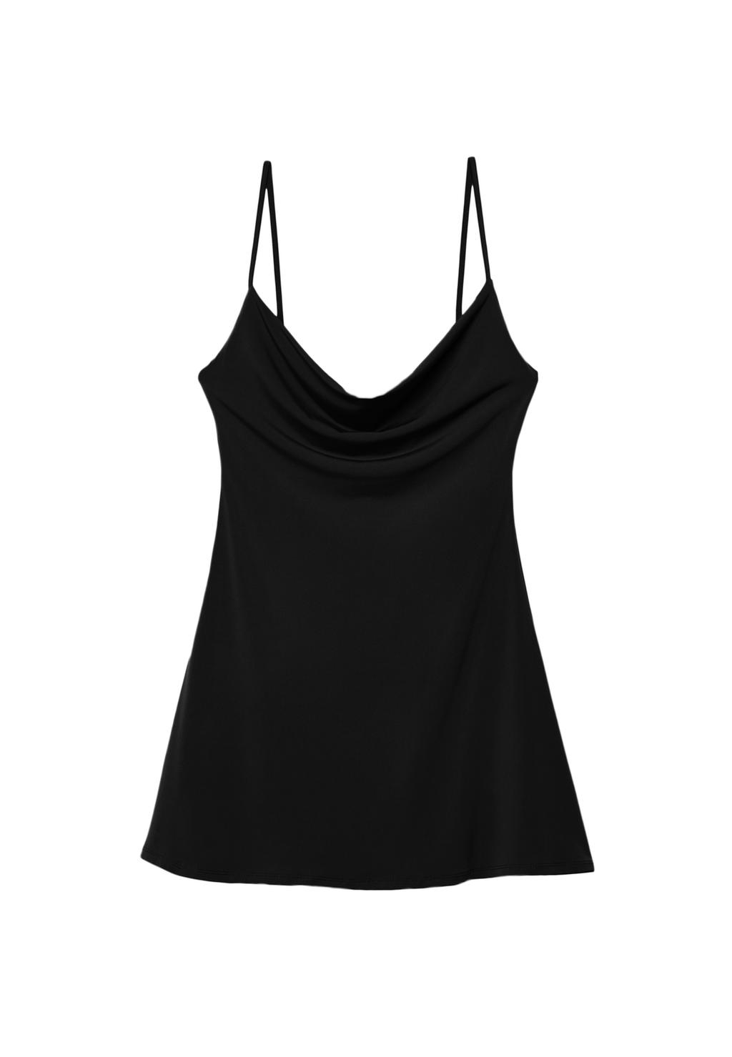 Robe courte à encolure fluide