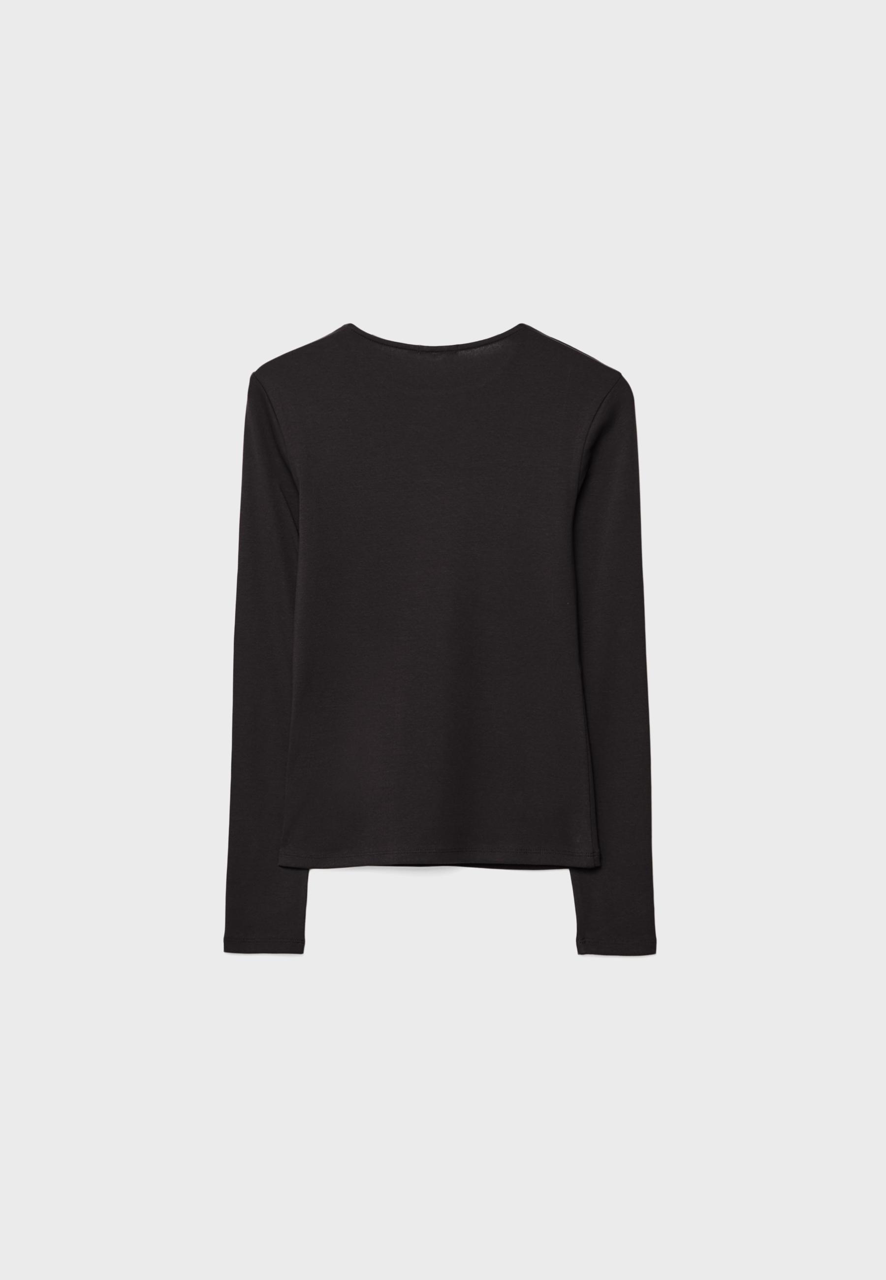 Basic long sleeve T-shirt — Black