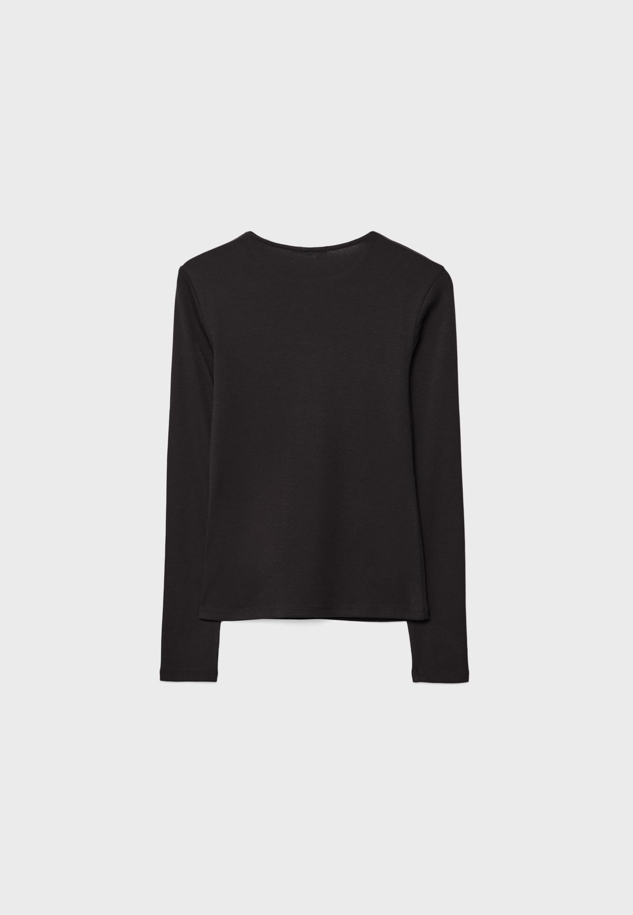 Basic long sleeve T-shirt — Black