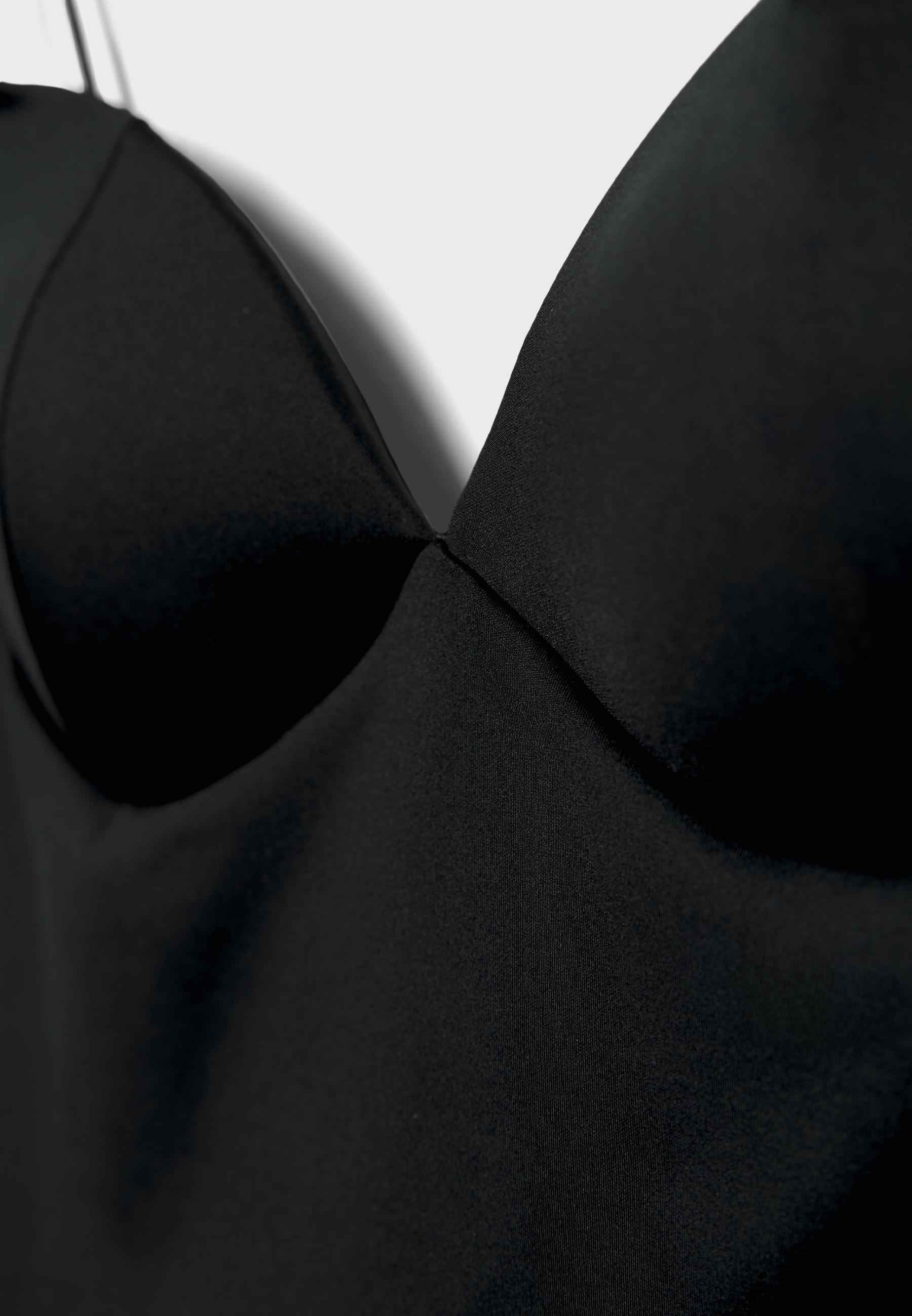 Corsetry-inspired top — Black