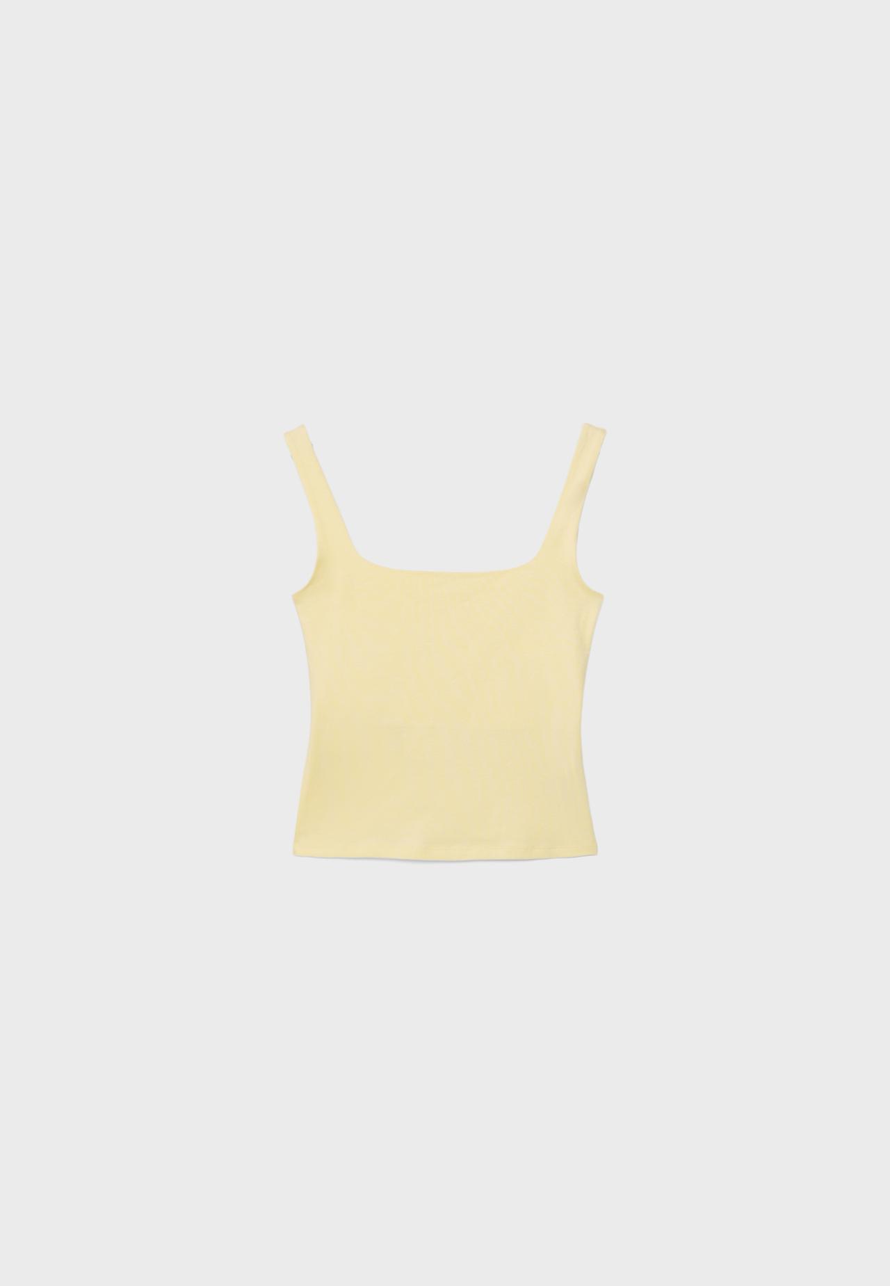 Wide strap vest top — Pastel yellow