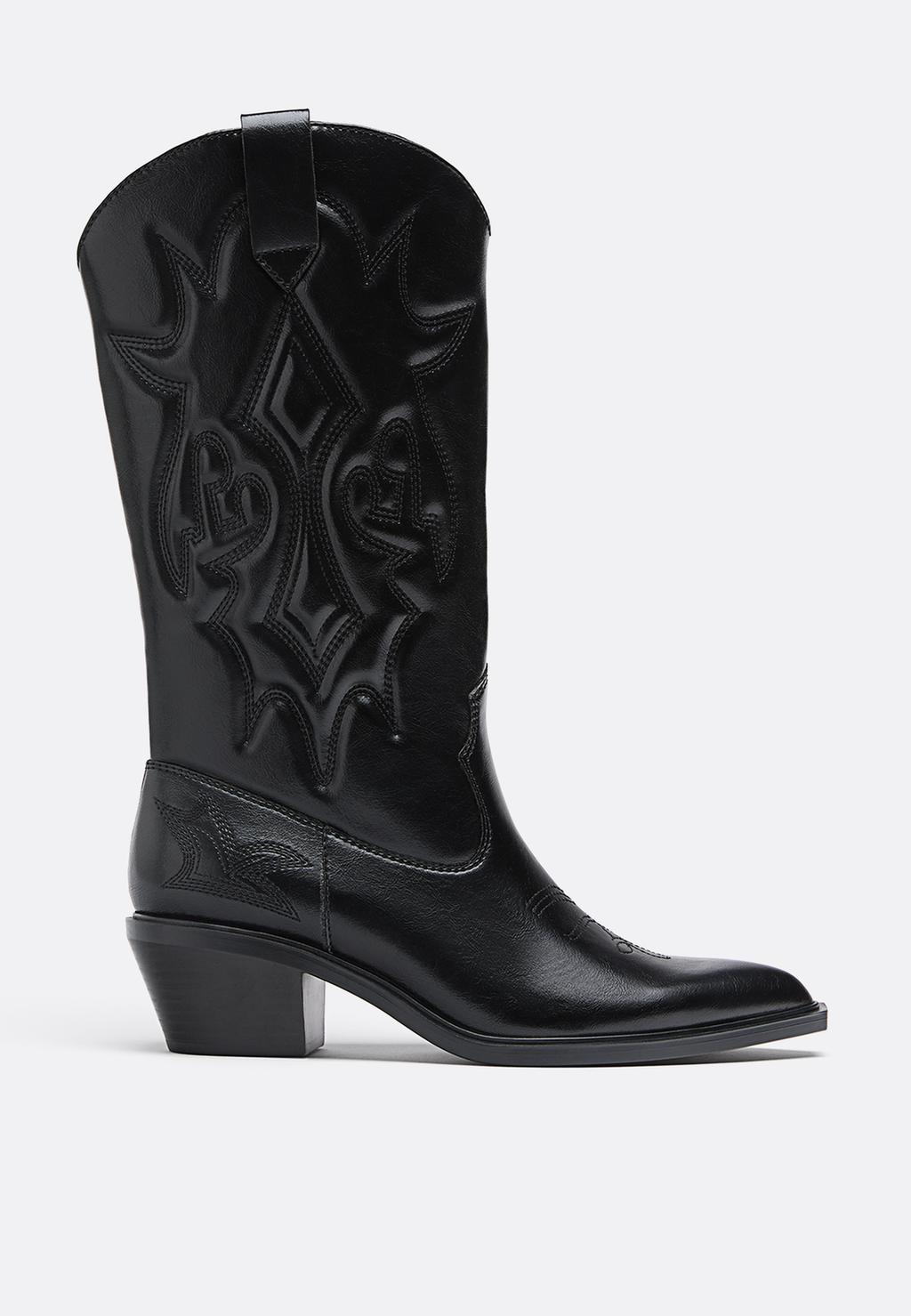 Bottes à talon style cowboy