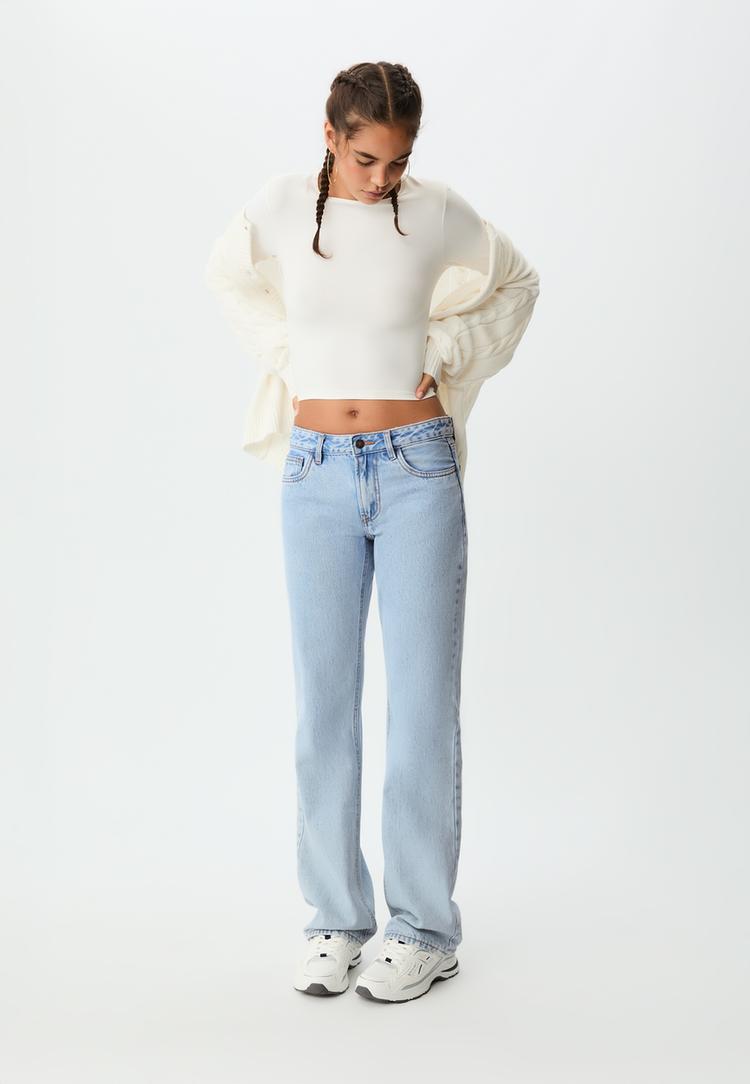 pantalon low straight leg