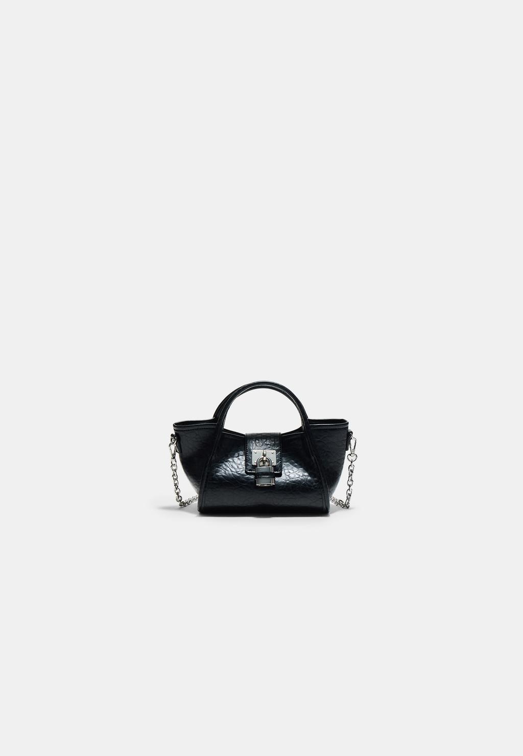 Mini padlock crossbody bag