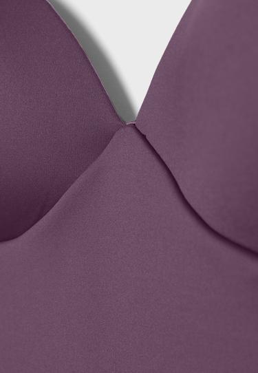 Corsetry-inspired top — Dark purple 10
