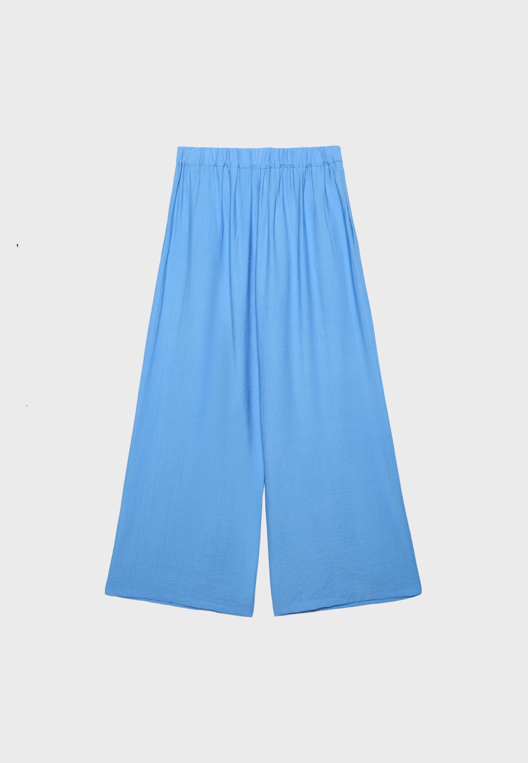 Darted palazzo trousers — Blue