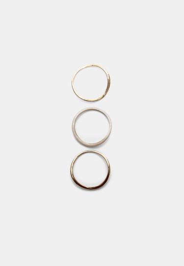 Set of 3 enamelled rigid bangles — Gold 1