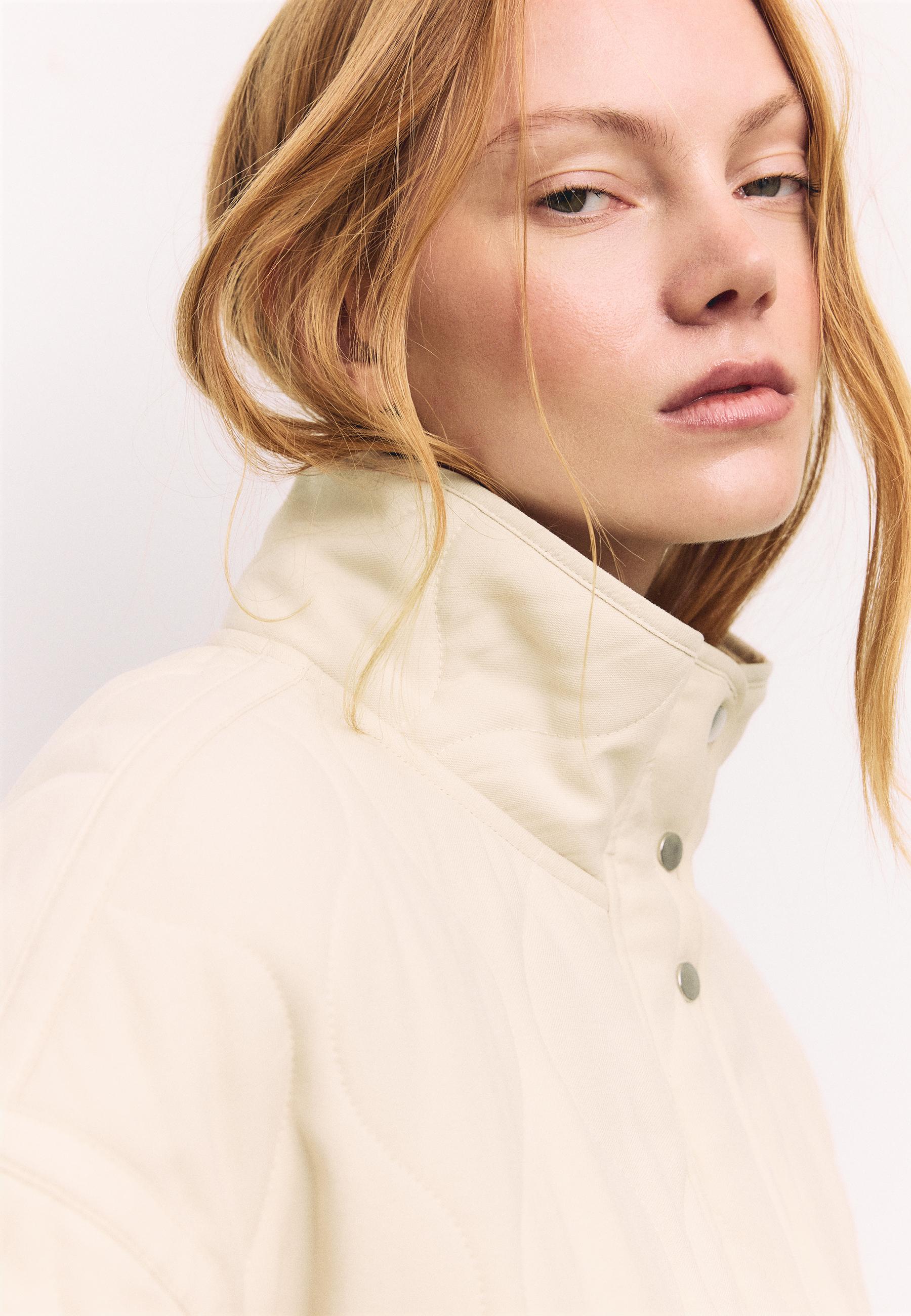 Puffer jacket — Ecru