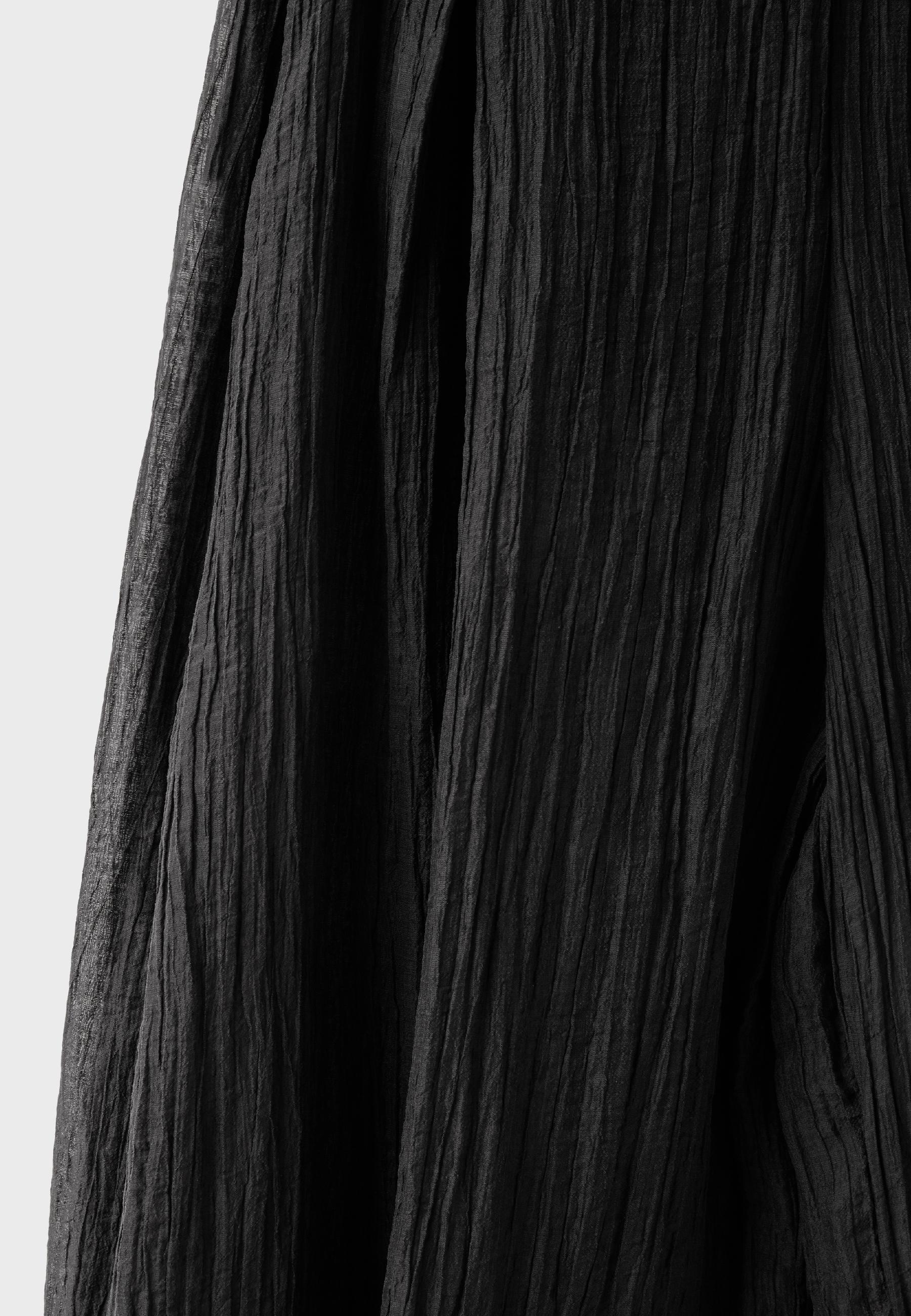 Textured sarouel trousers — Black