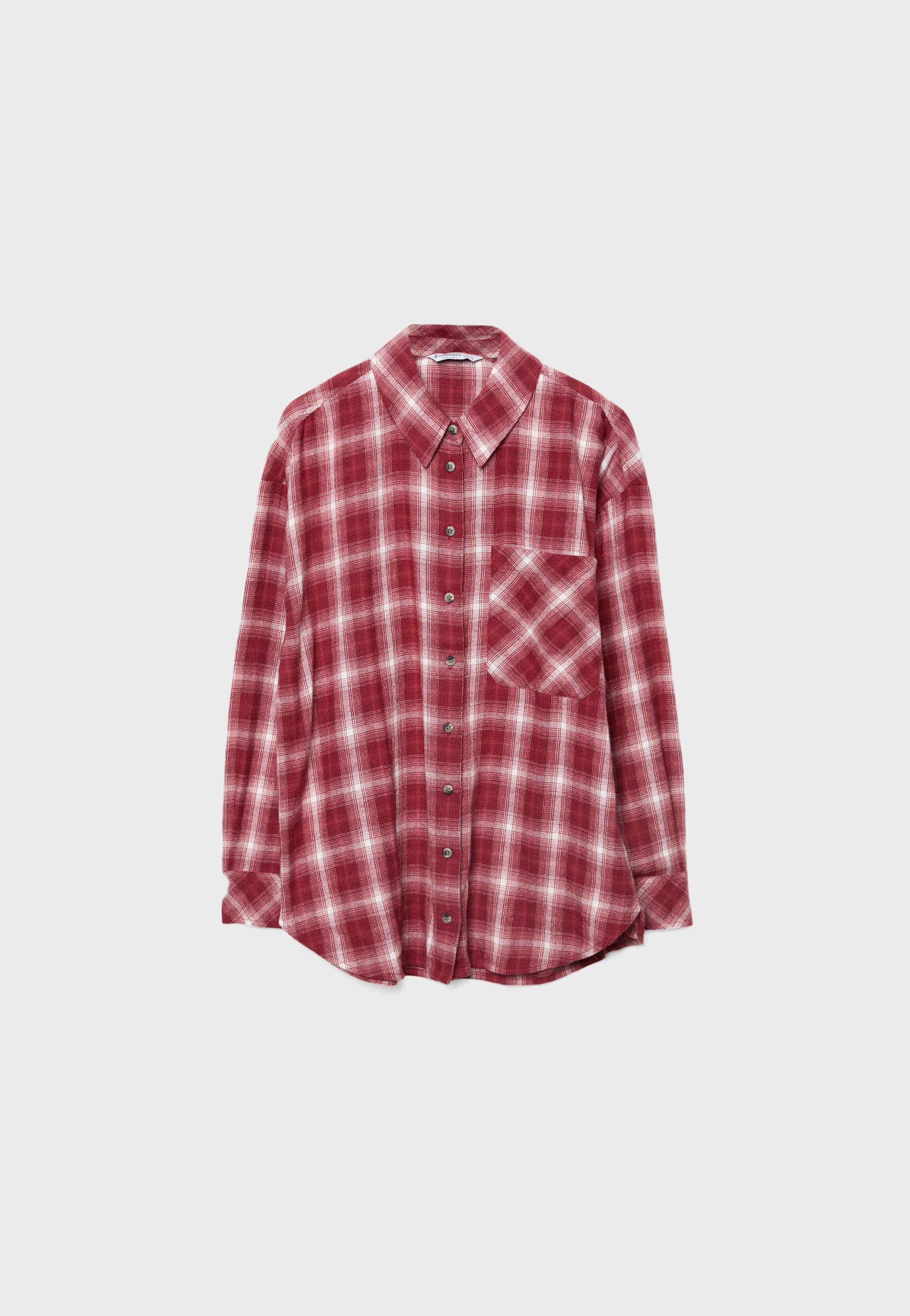 Oversized checked shirt womens hotsell