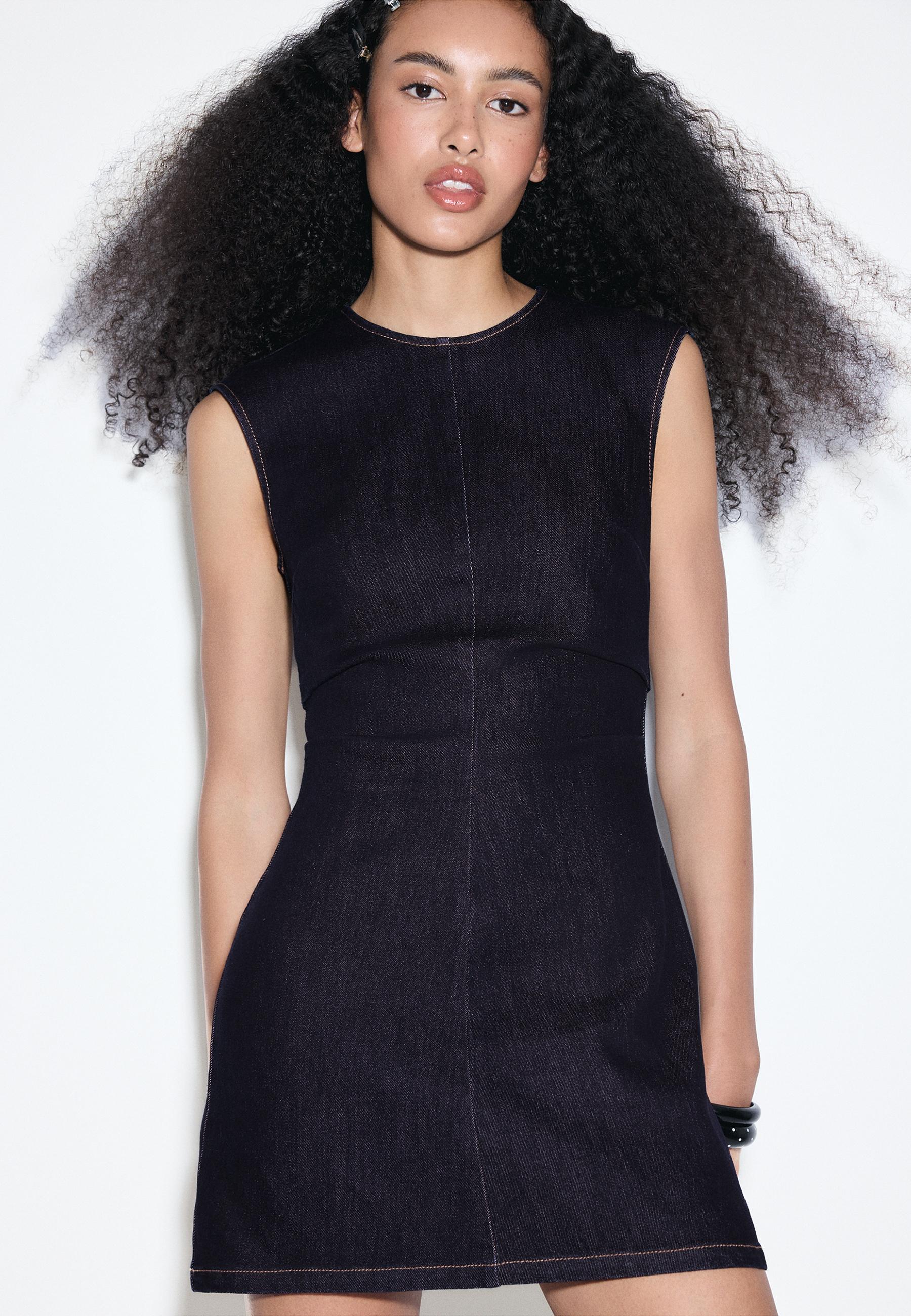 Kısa denim elbise - Görsel 3