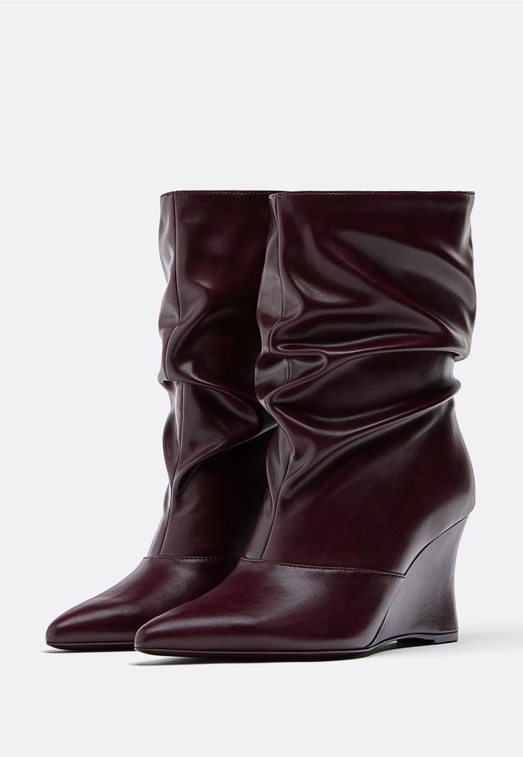 botines tacon cuna slouchy