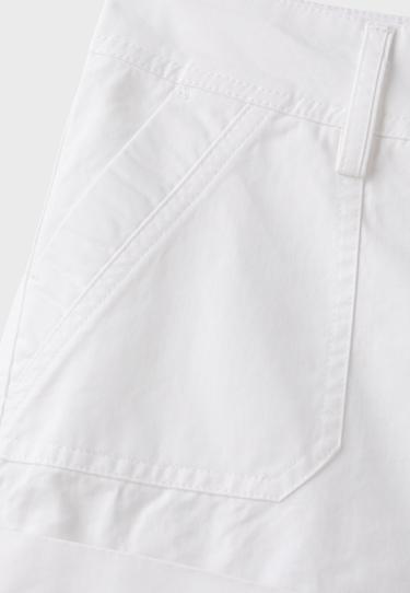 Mini shorts with turn-ups — White 9
