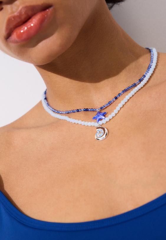 set collares abalorios mar