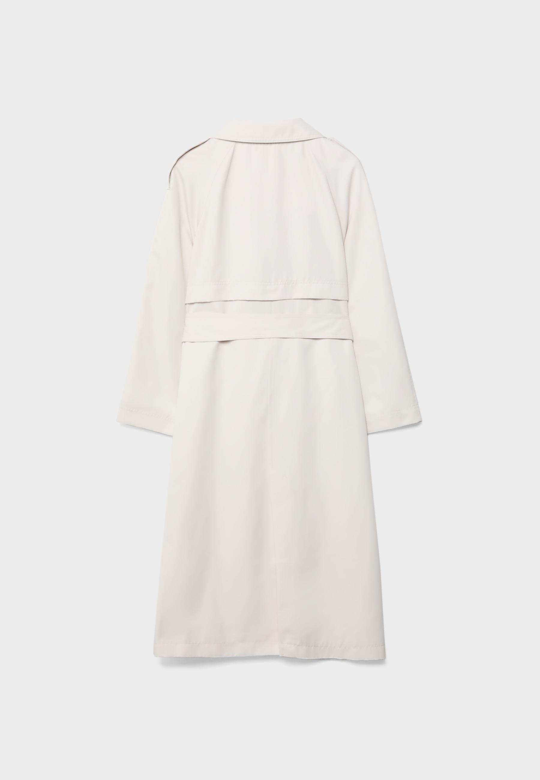 Long flowing trench coat — Stone