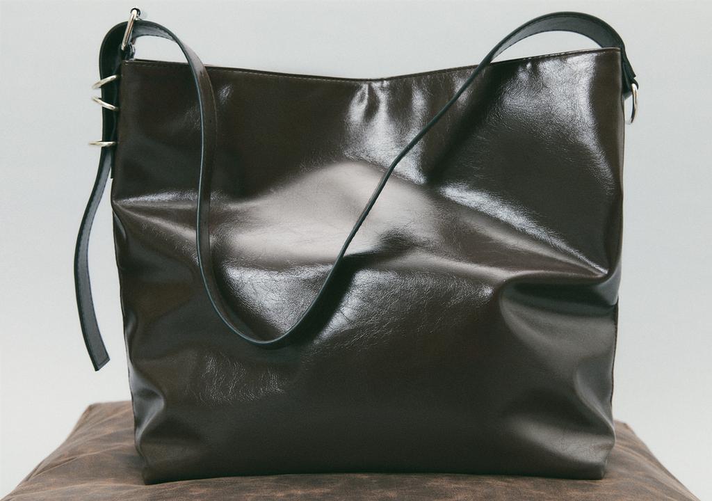 Leather effect bucket bag