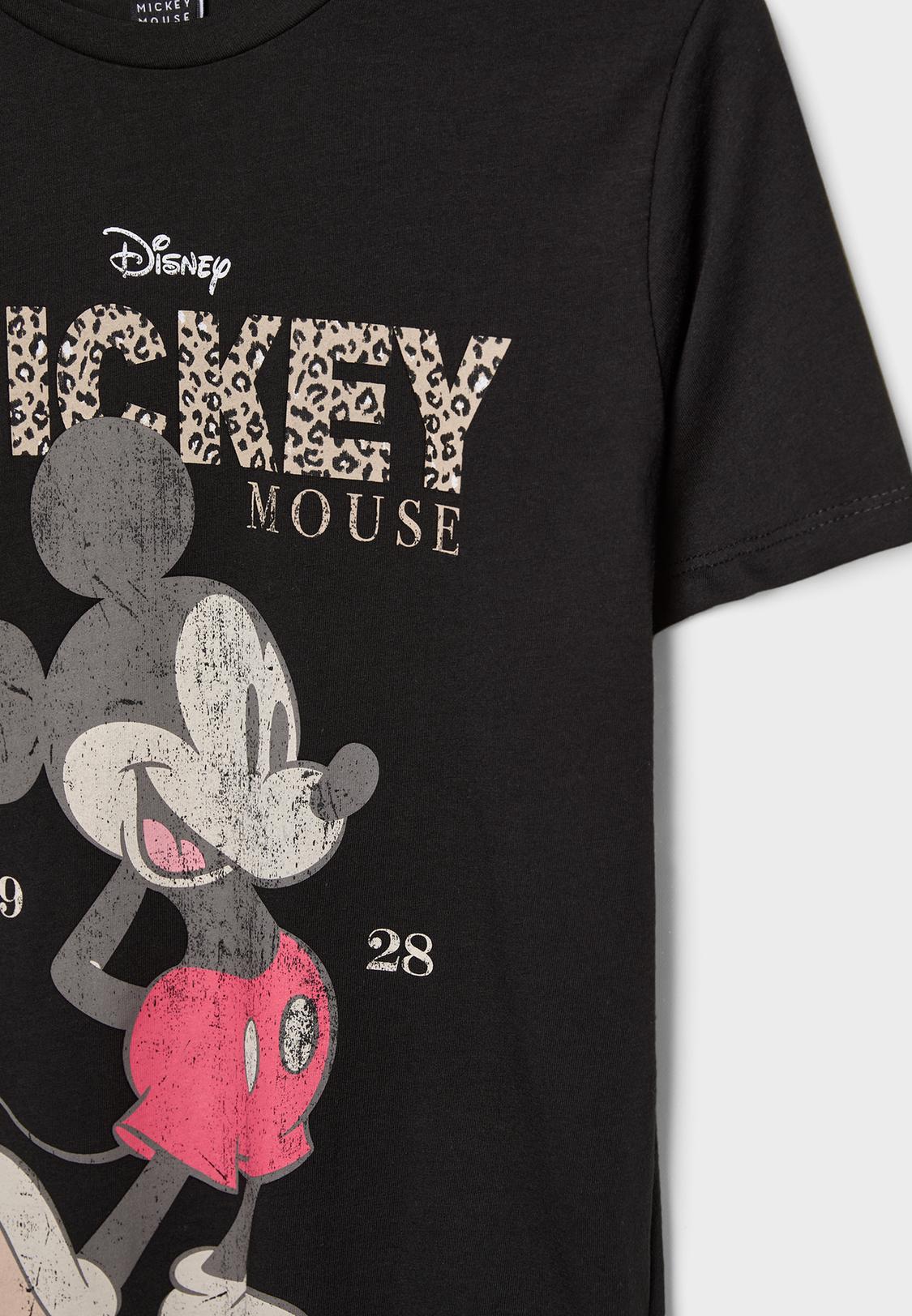 Disney Mickey Camiseta Mickey Mouse Mujer Stradivarius Ropa Disney