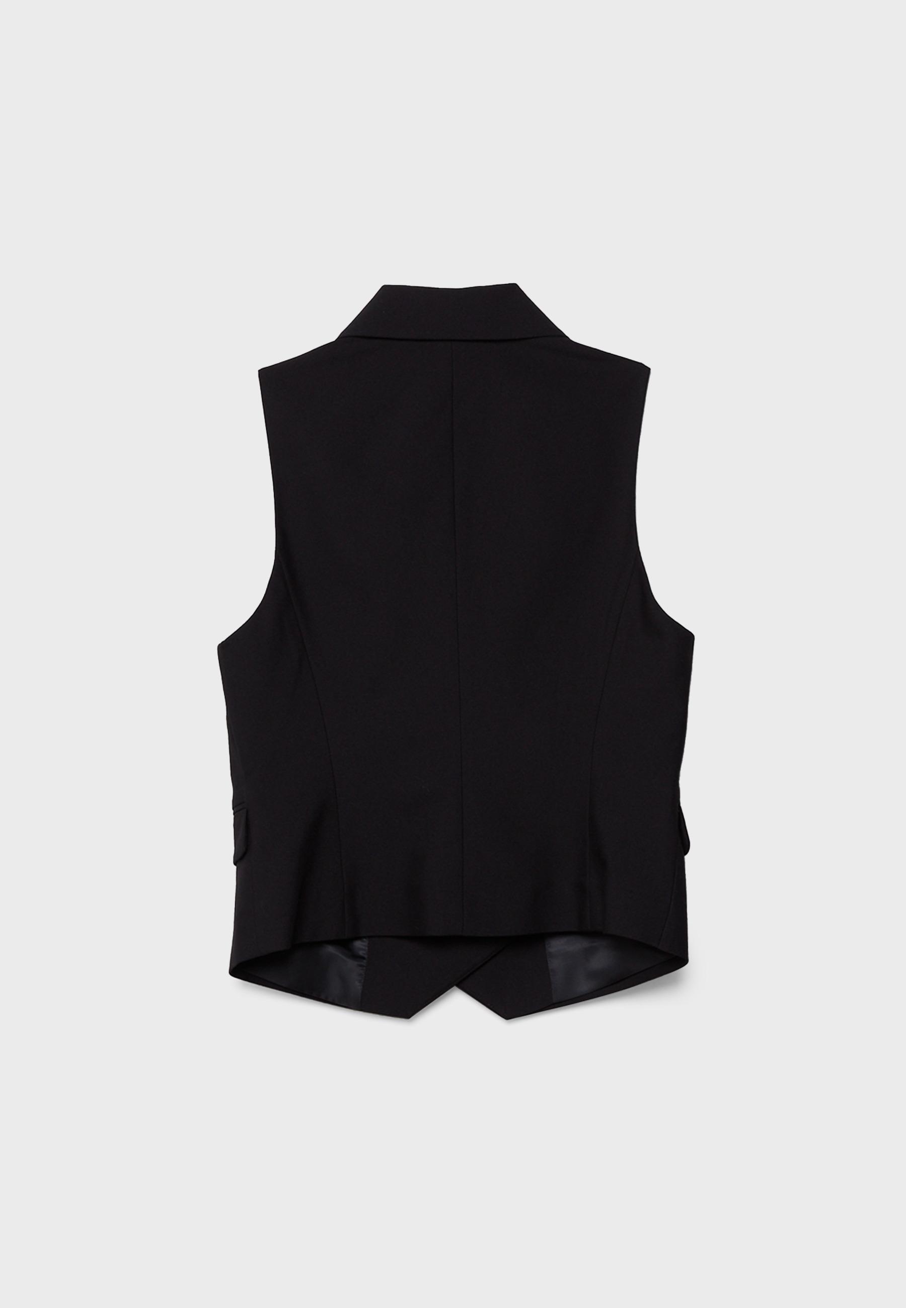 Double-breasted waistcoat — Black