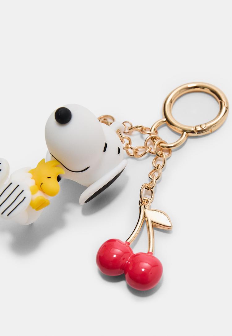 Stradivarius Μπρελόκ Charm Snoopy Λευκό Os φωτογραφία