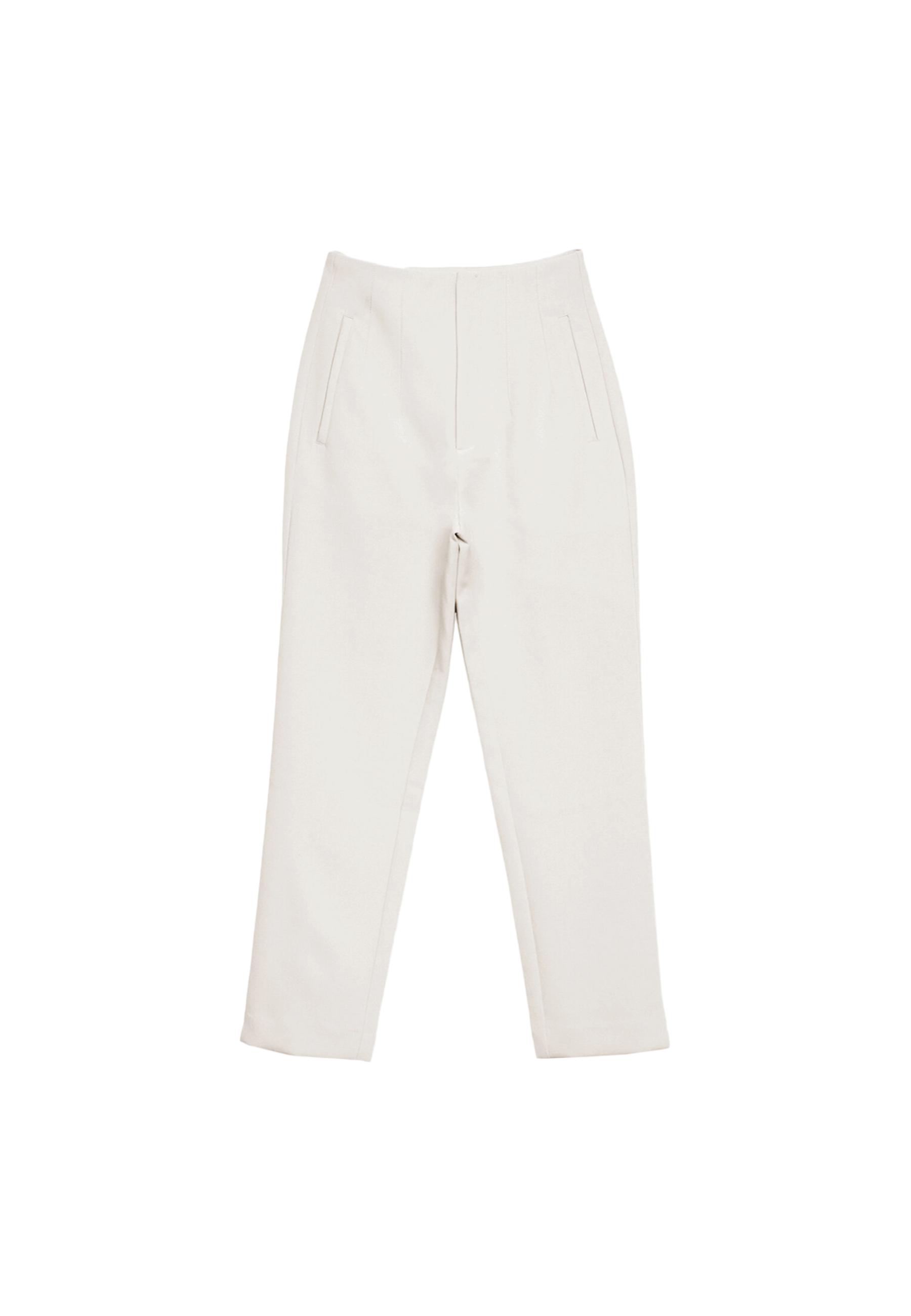 Smart darted trousers — Ecru
