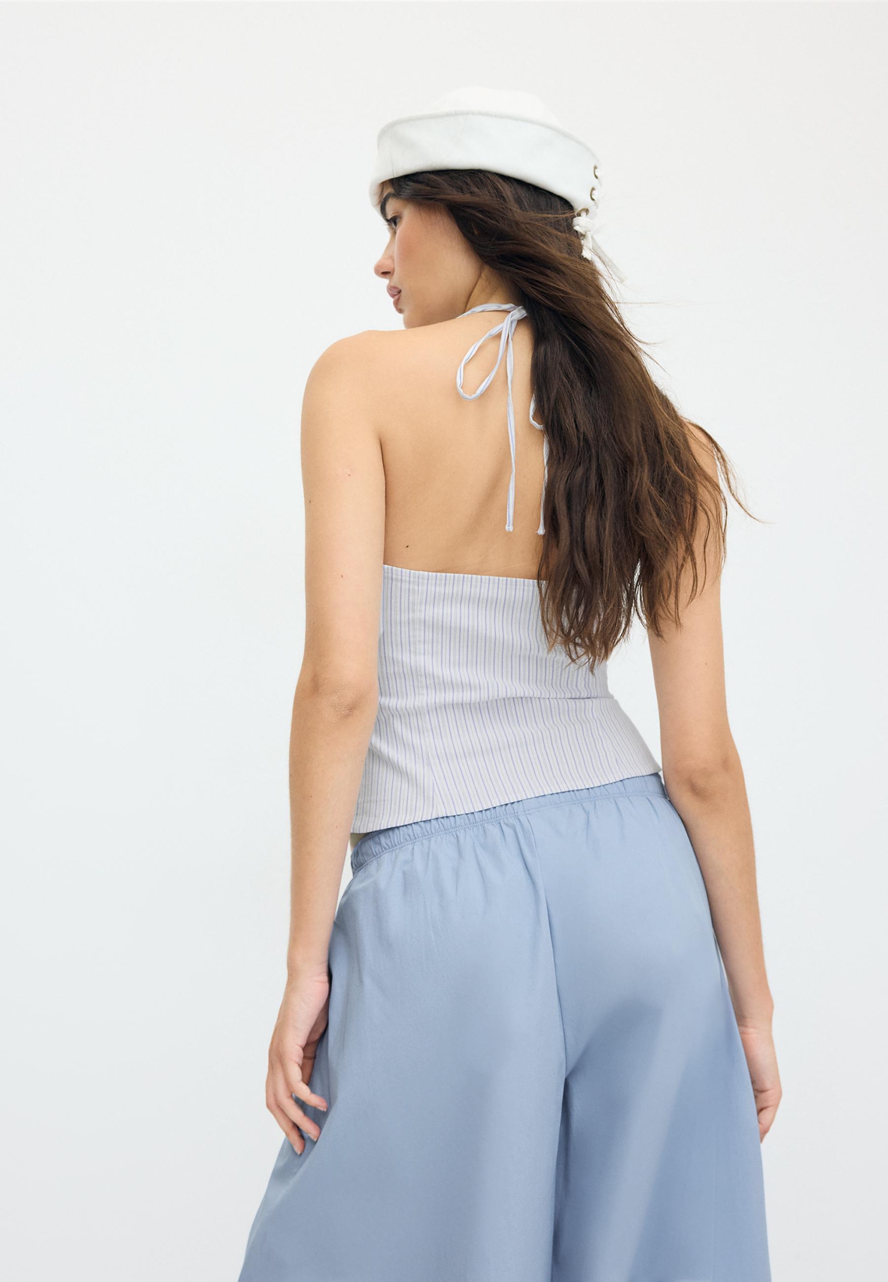 Bengaline halter top — Sky blue