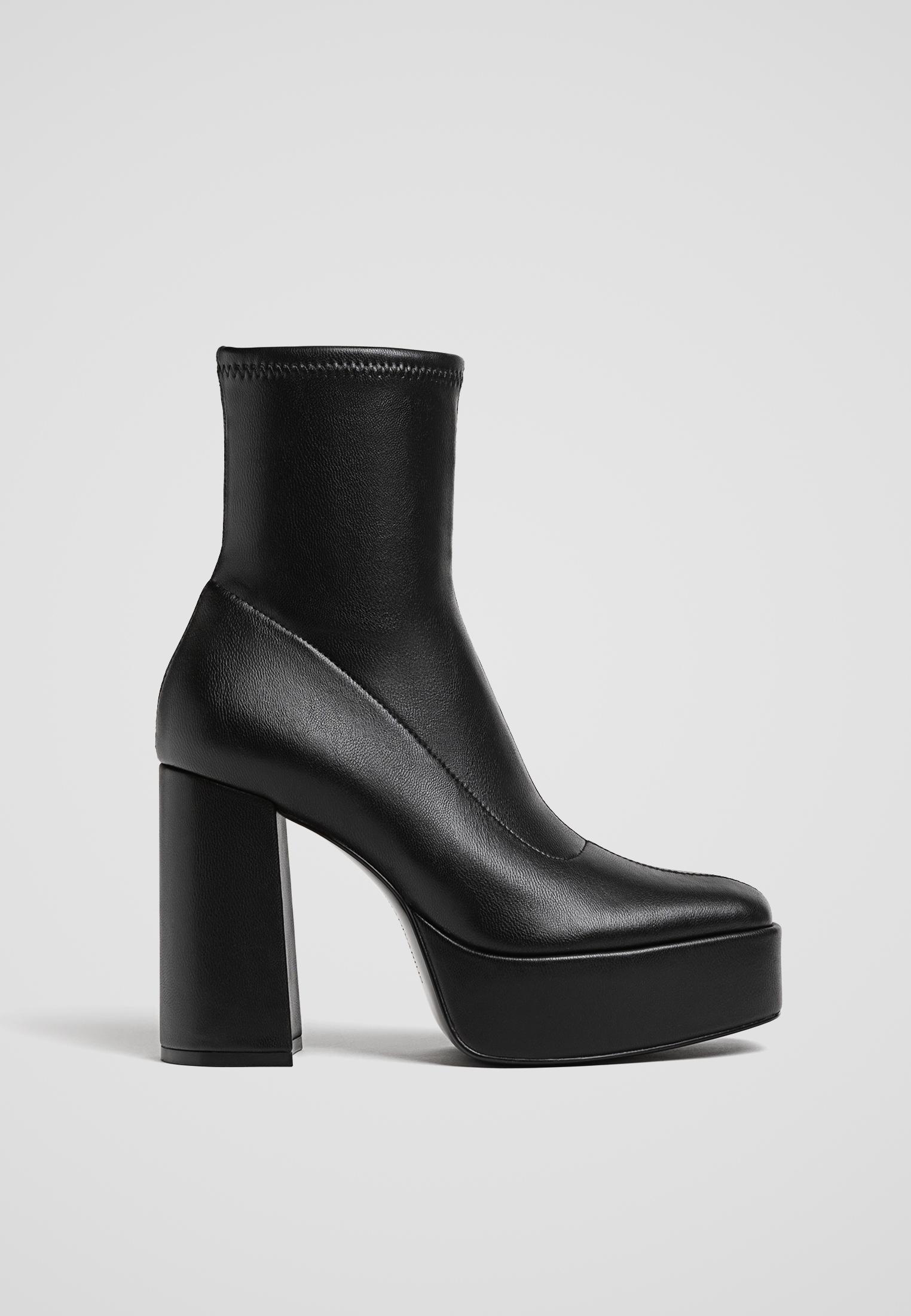 Platform ankle boots women s fashion stradivarius montenegro