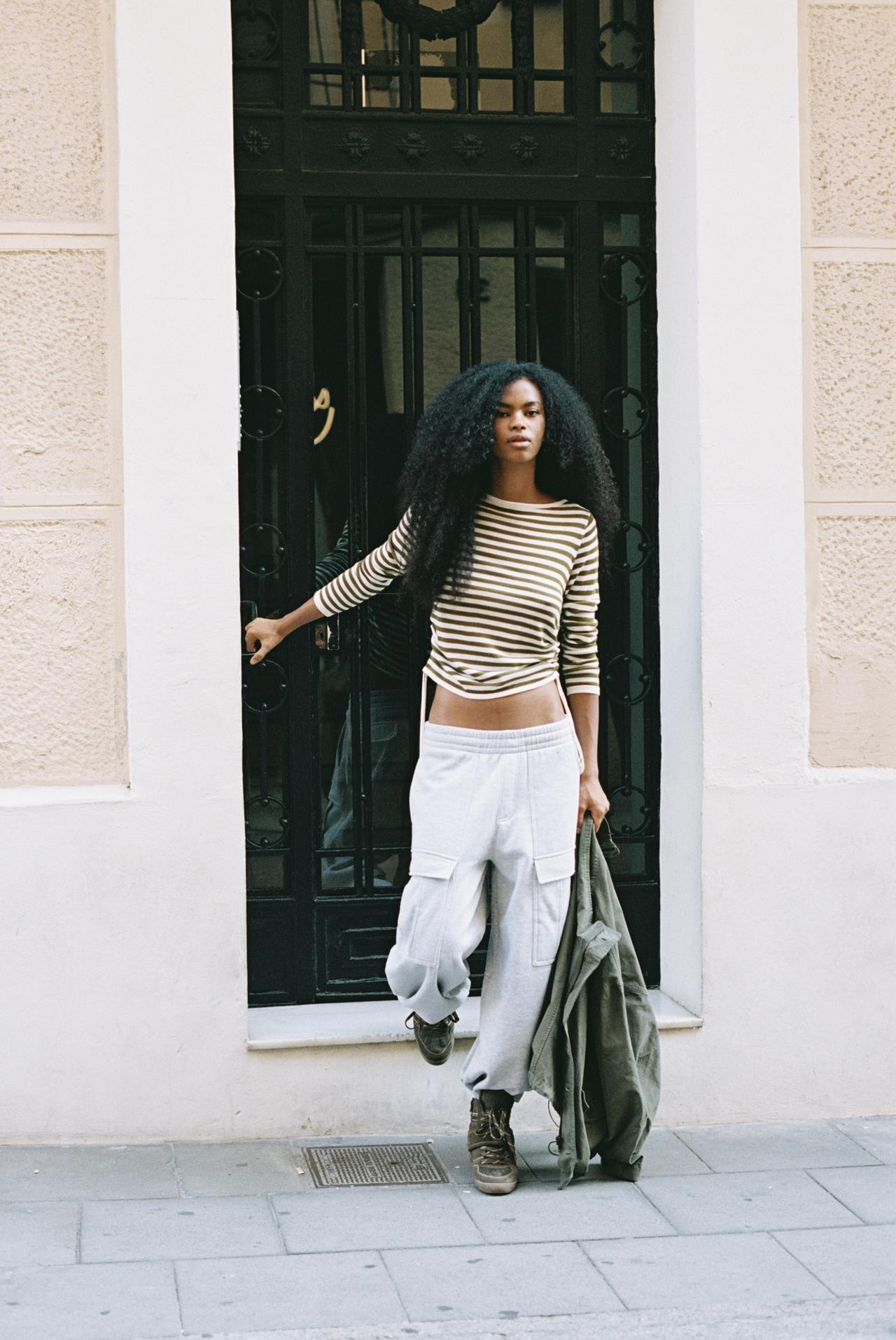 Cargo jogger trousers — Grey melange