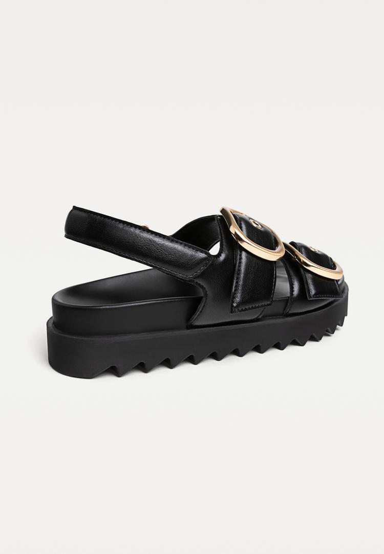 sandalias planas hebillas