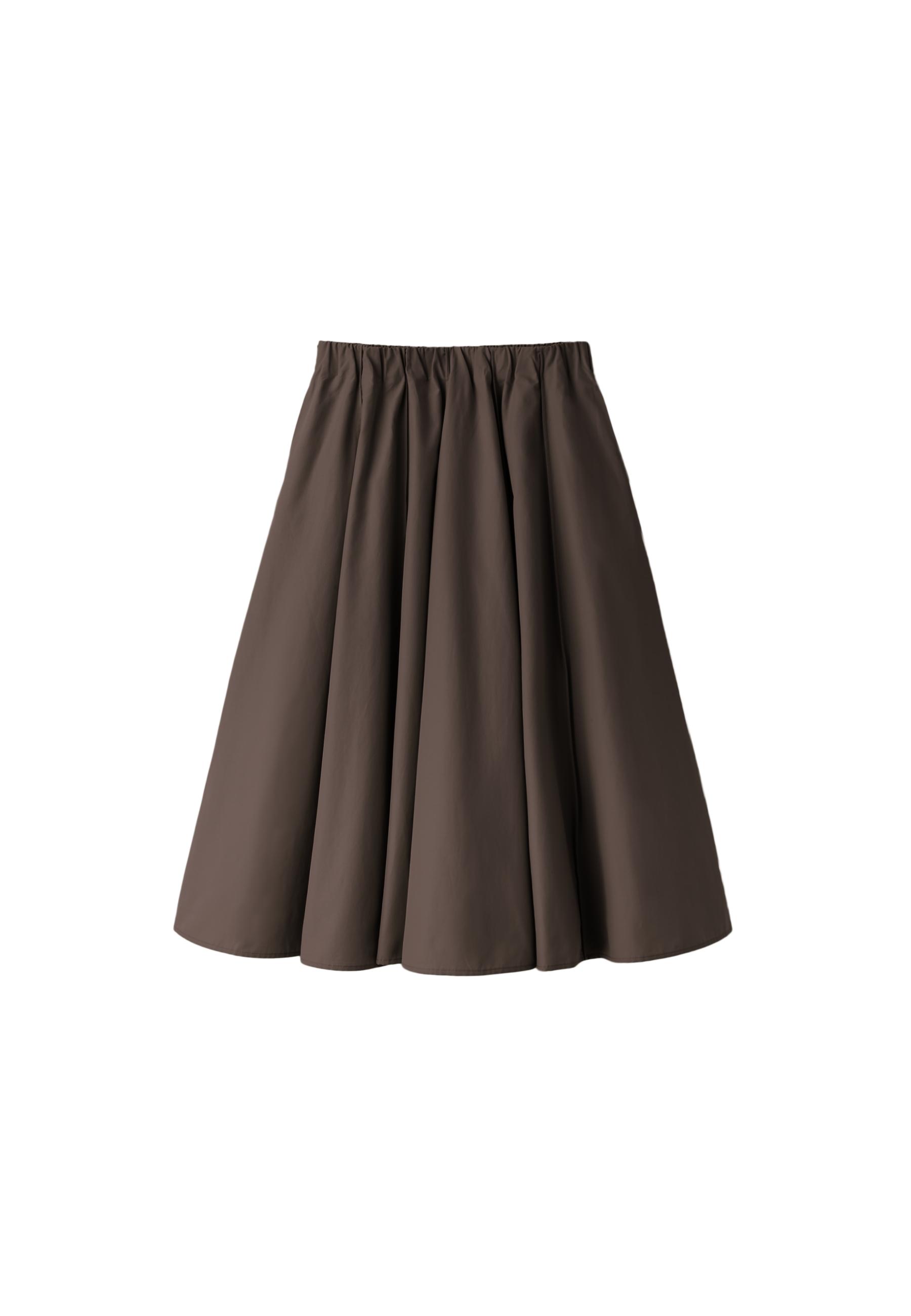Poplin seam skirt — Brown