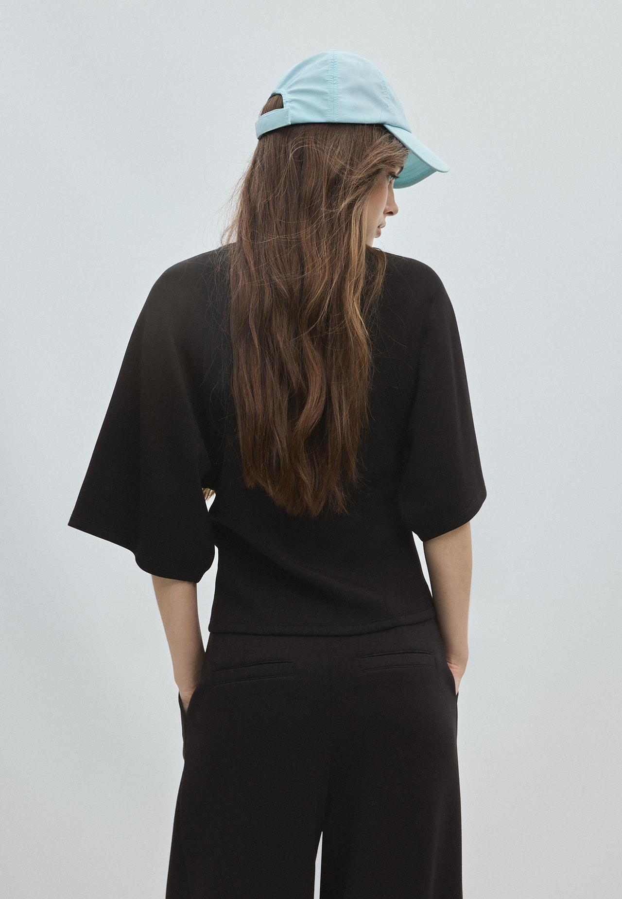 Soft-touch short sleeve T-shirt — Black