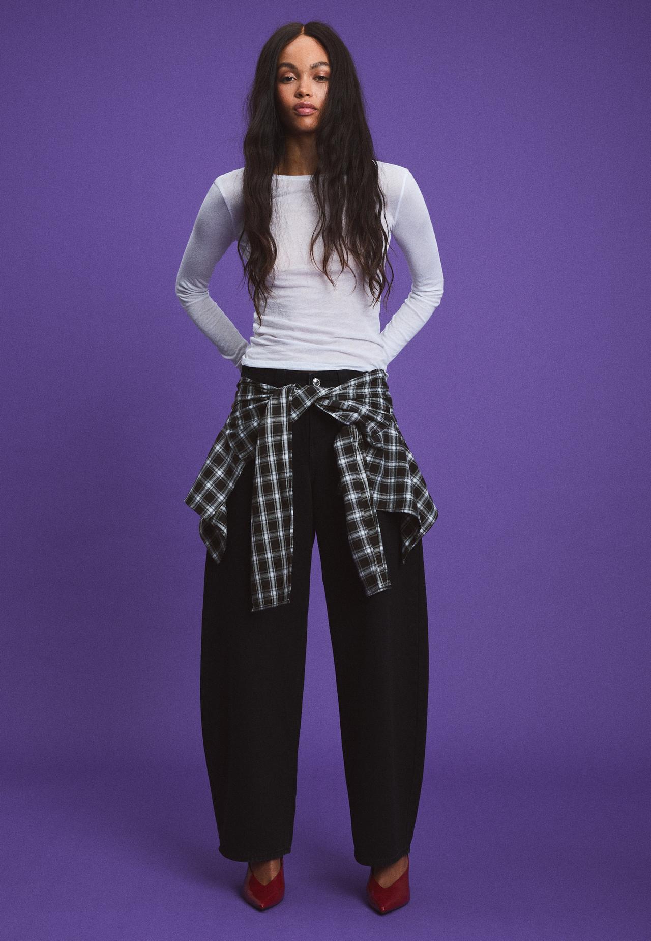 Shirt-style belt — Black