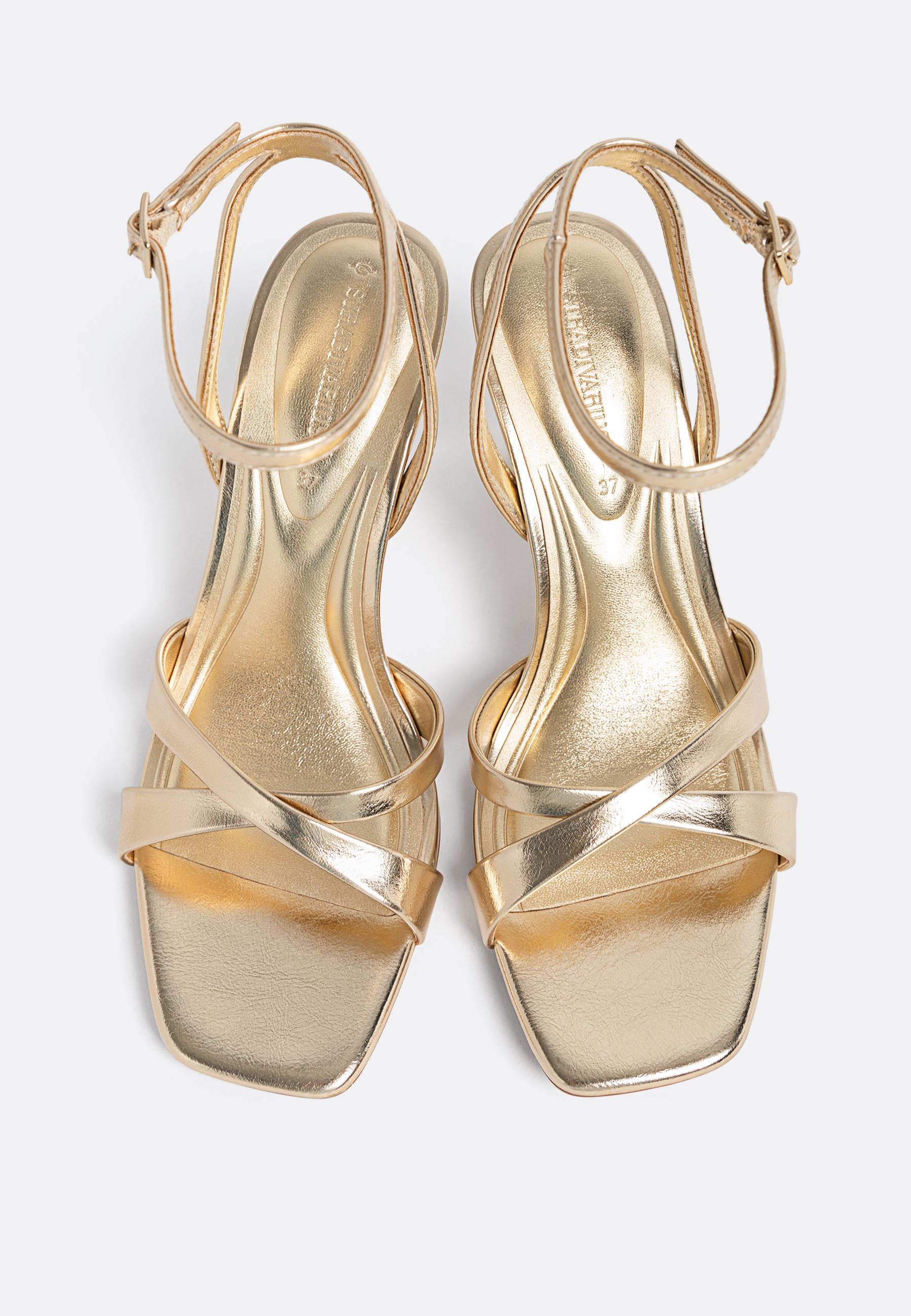 Stiletto heel sandals — GOLD