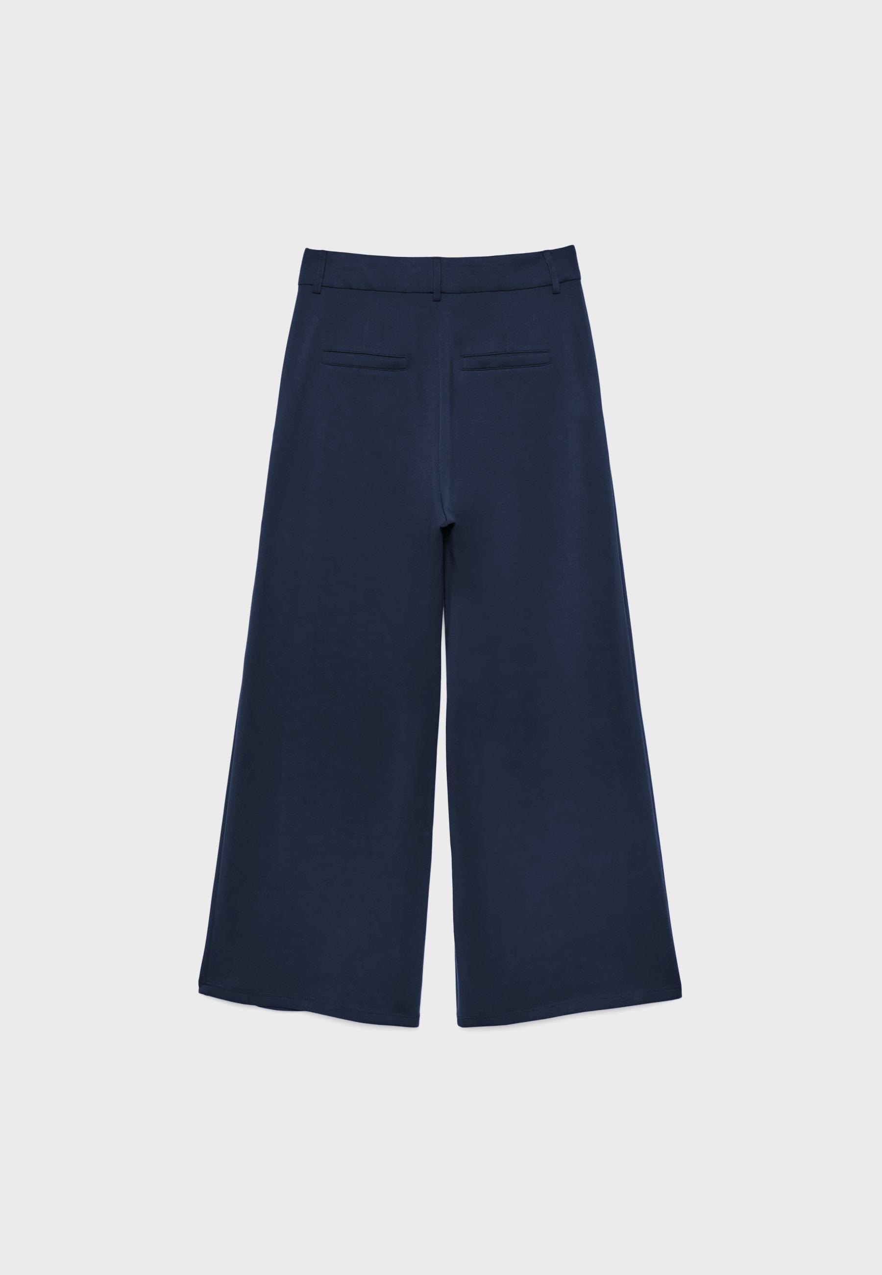 Soft-touch smart trousers — Navy blue