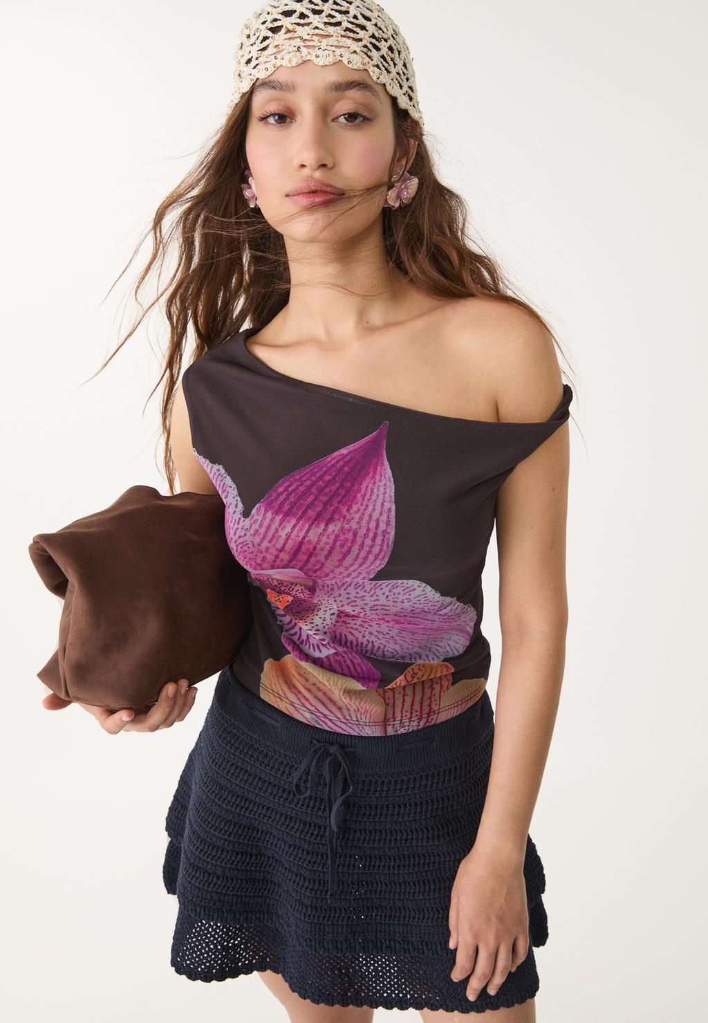 Gehaakte midirok met ruches