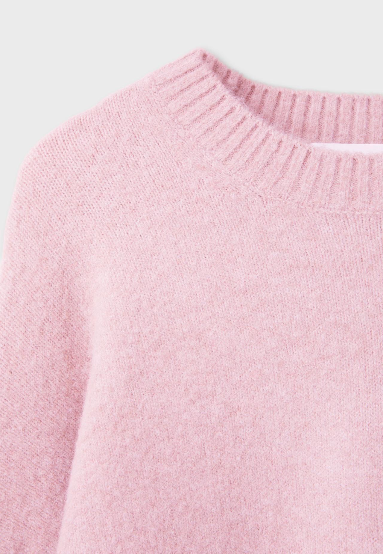 Soft-touch basic knit jumper — Pastel pink