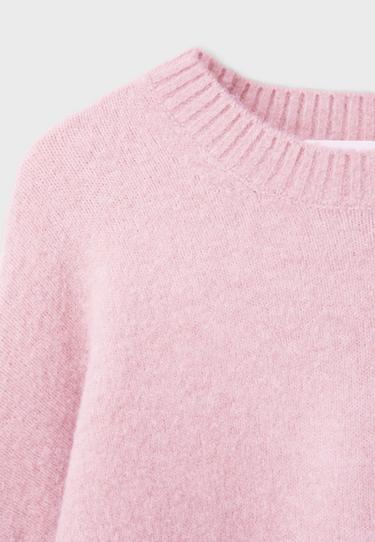 Soft-touch basic knit jumper — Pastel pink 7