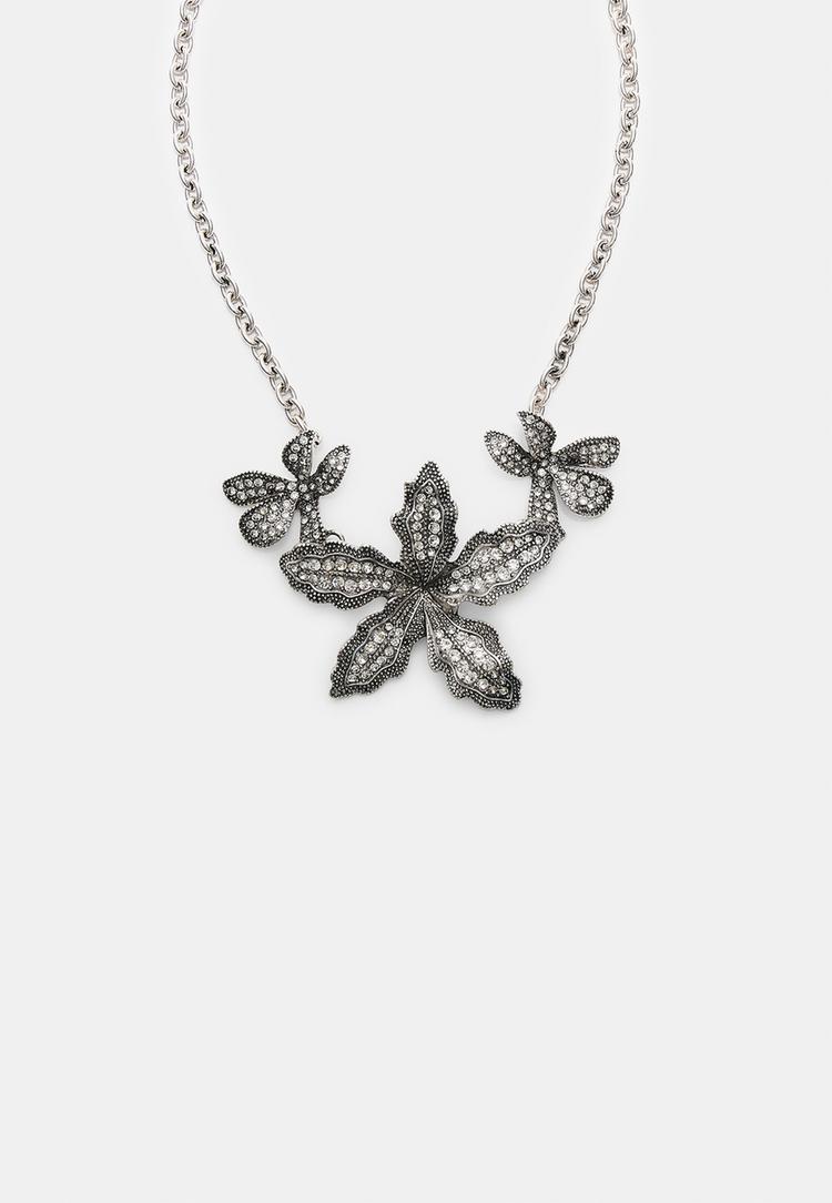 rhinestone flower necklace