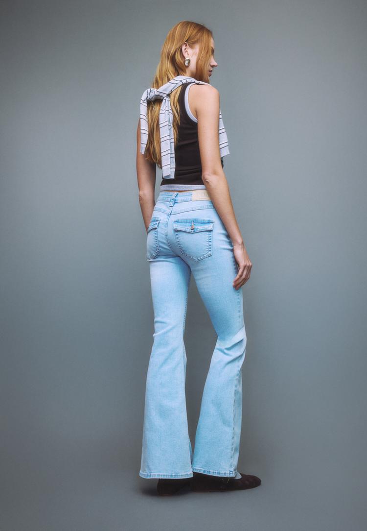 d04 jeans flare low waist