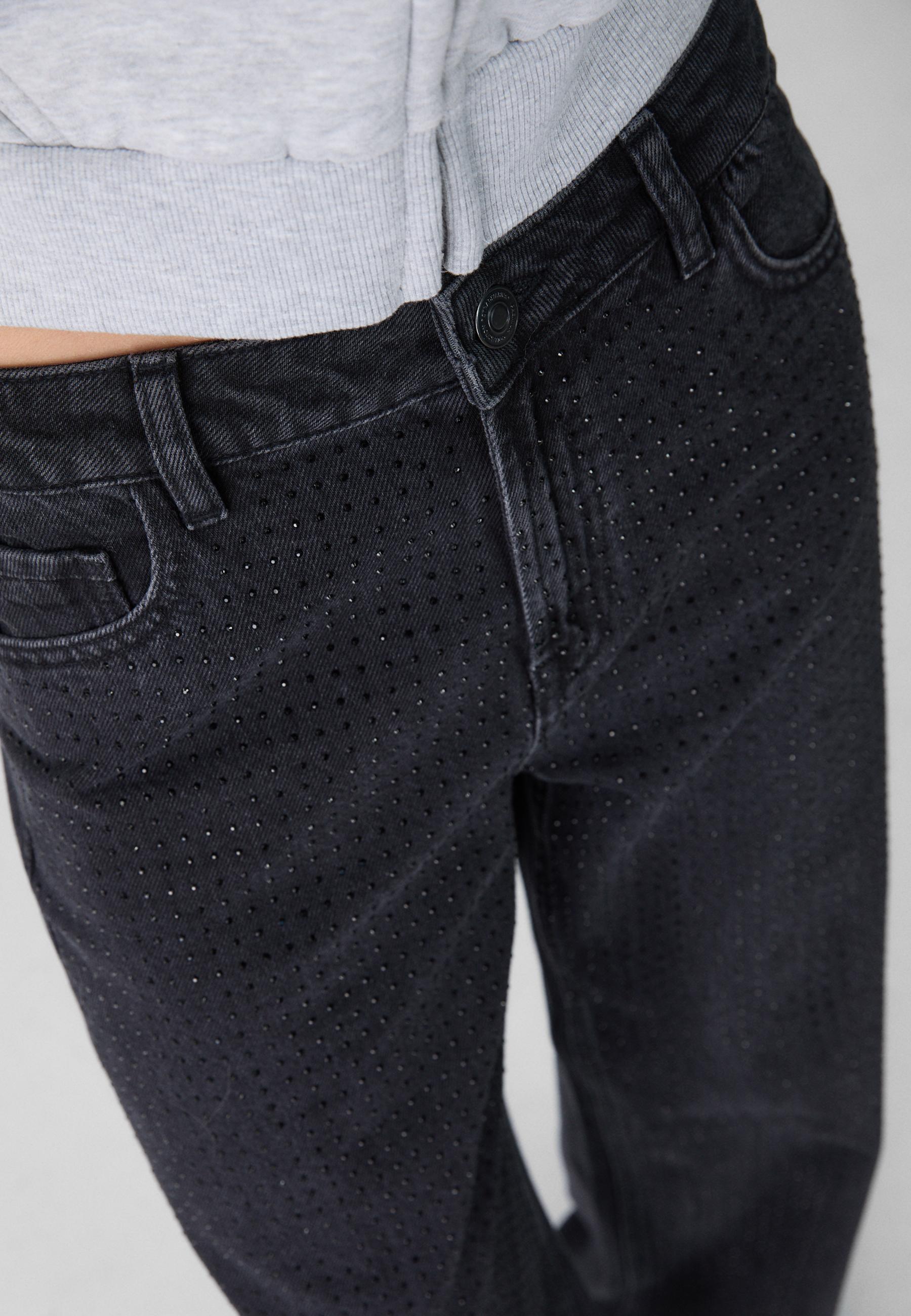 Stradivarius jeans neri clearance
