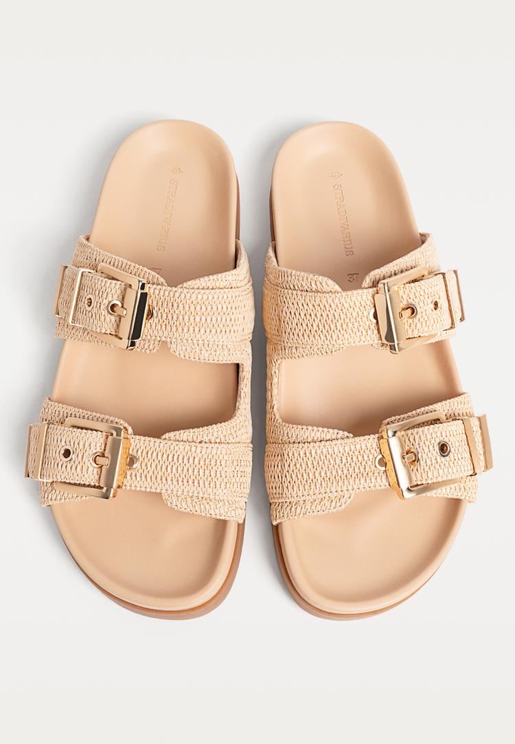 sandalias planas hebillas