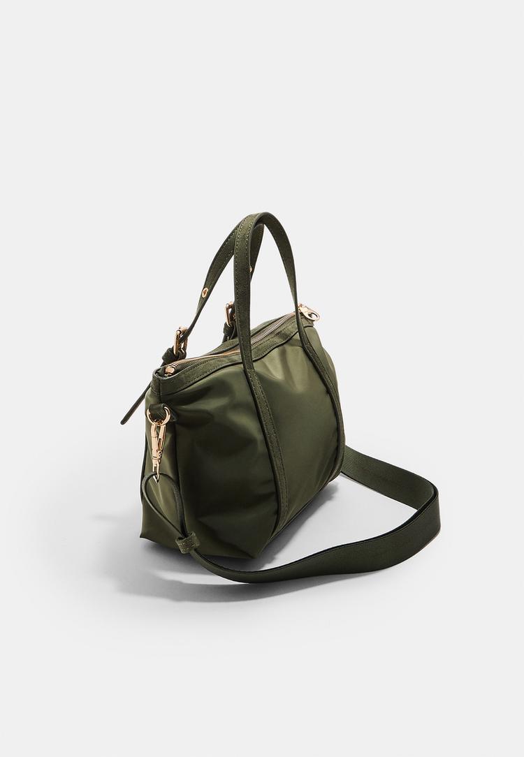 contrast mini crossbody shopper bag
