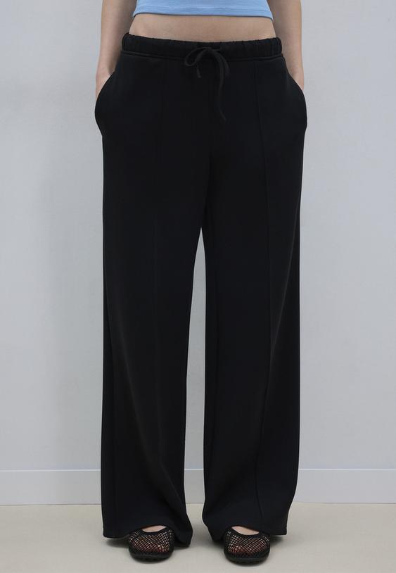 pantalon jogger wide leg nervio tacto suave