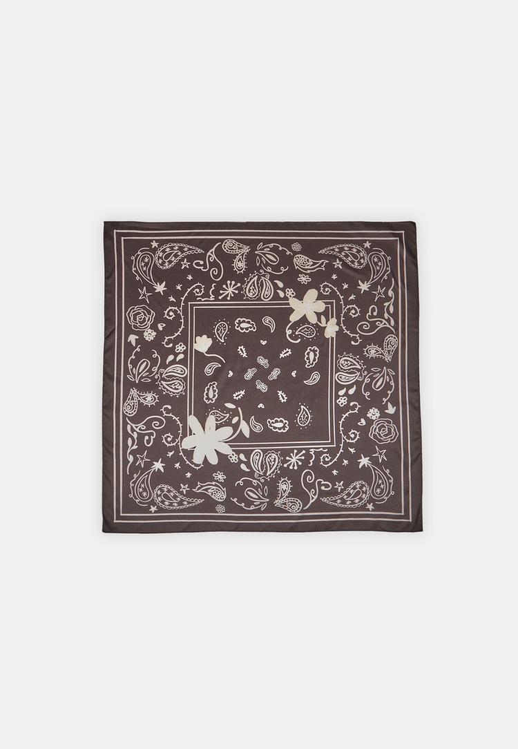 Stradivarius Μαντήλι Paisley Λουλουδια Καφέ Os