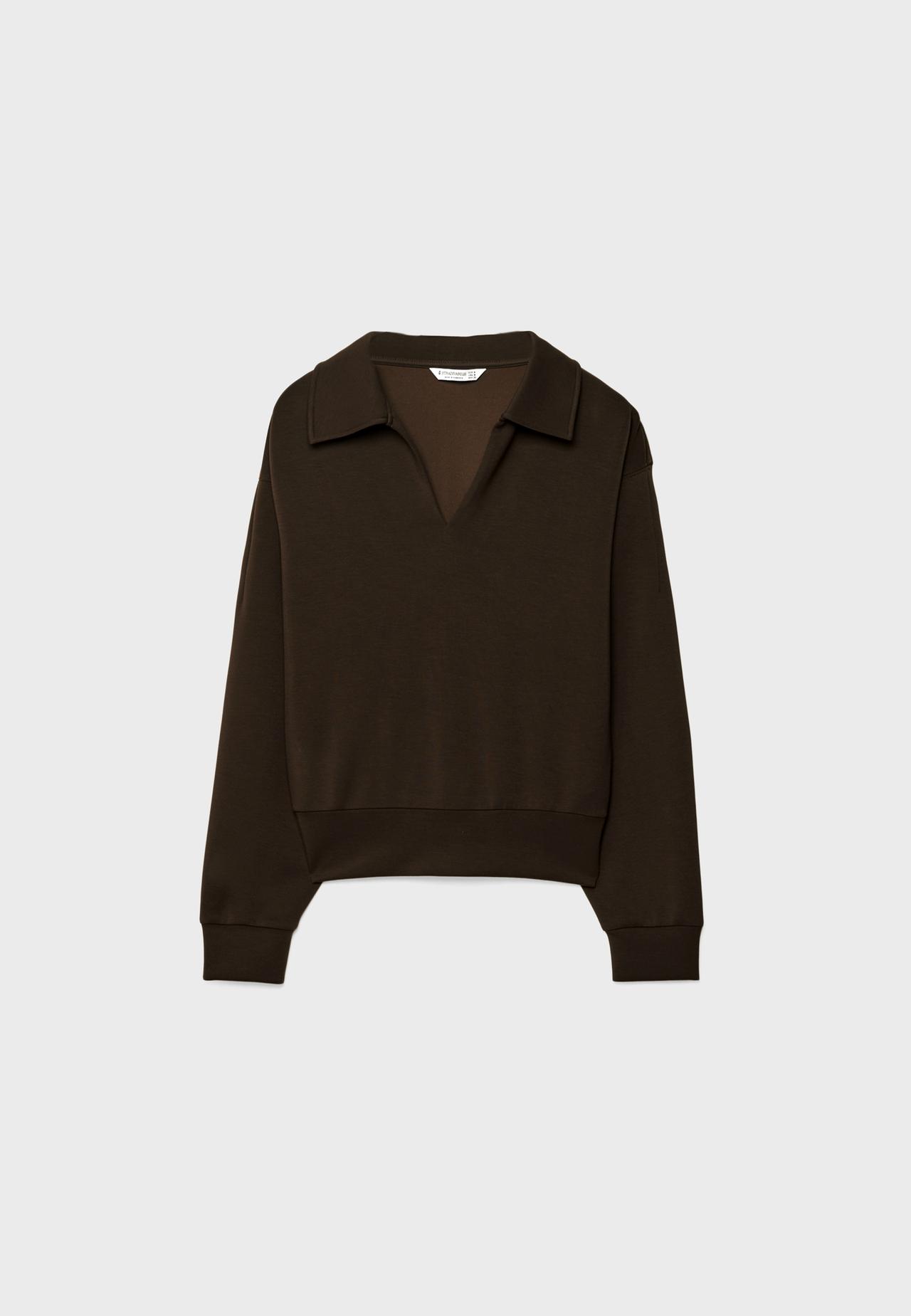 Soft-touch sweatshirt — Brown