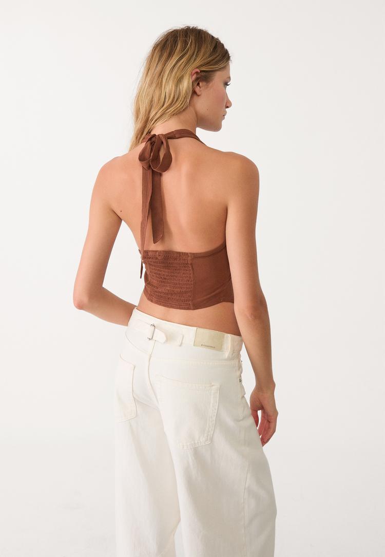 top fluide encolure americaine